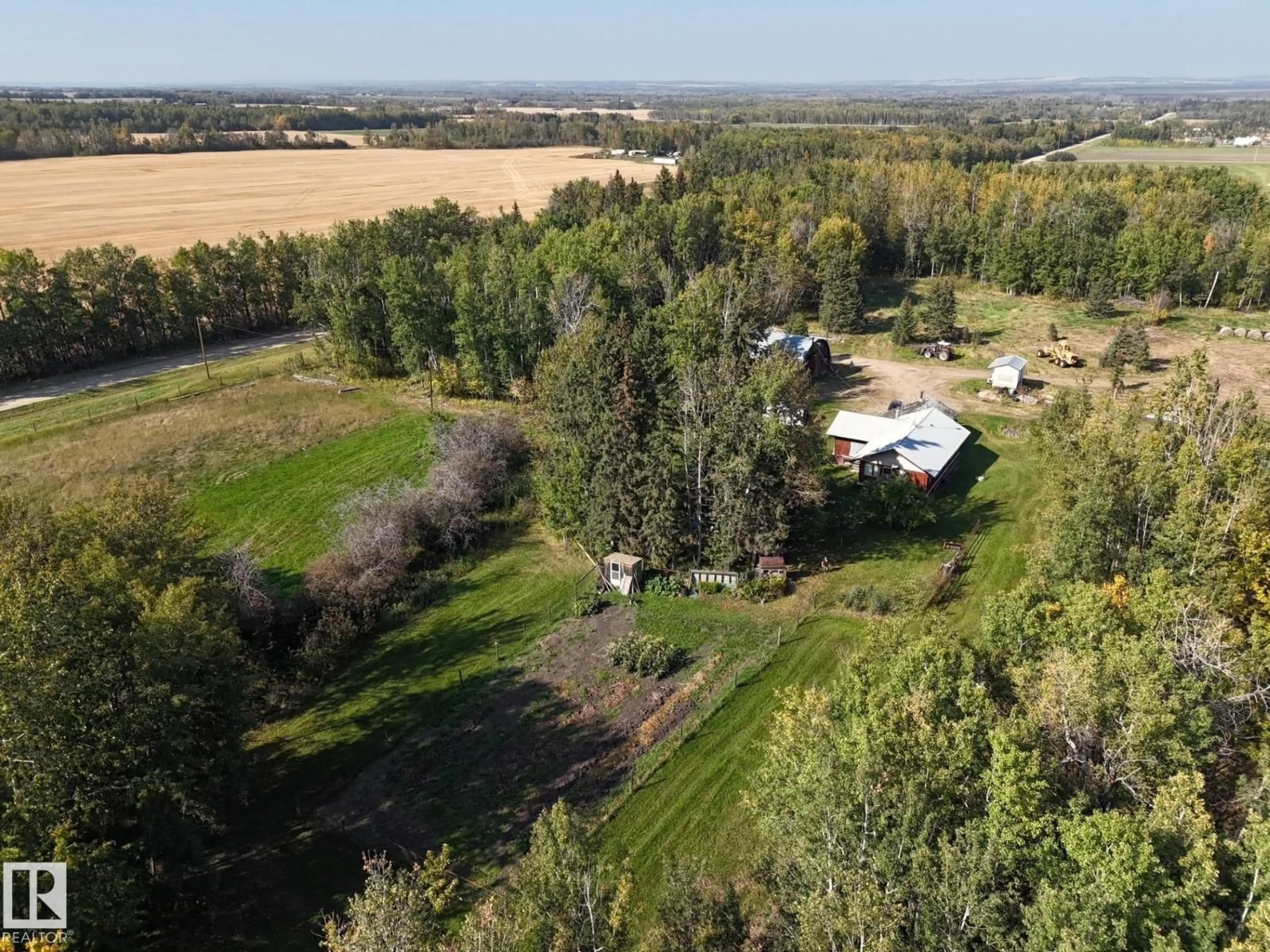 A pic from outside/outdoor area/front of a property/back of a property/a pic from drone, forest/trees view for 53219 RRD 85, Rural Yellowhead Alberta T0E2M0