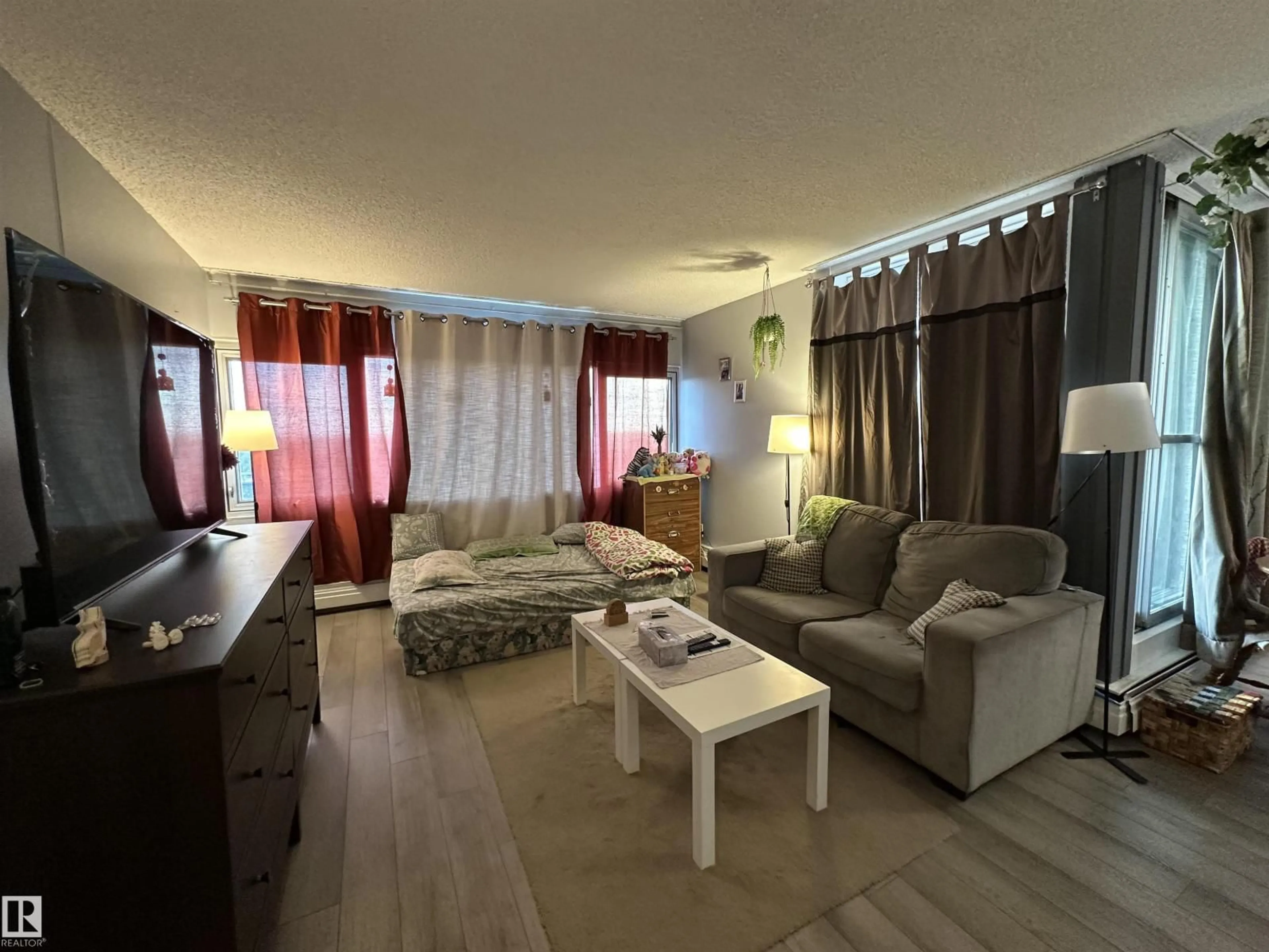 Living room with furniture, wood/laminate floor for #75 - 8735 165 ST, Edmonton Alberta T5R2R6
