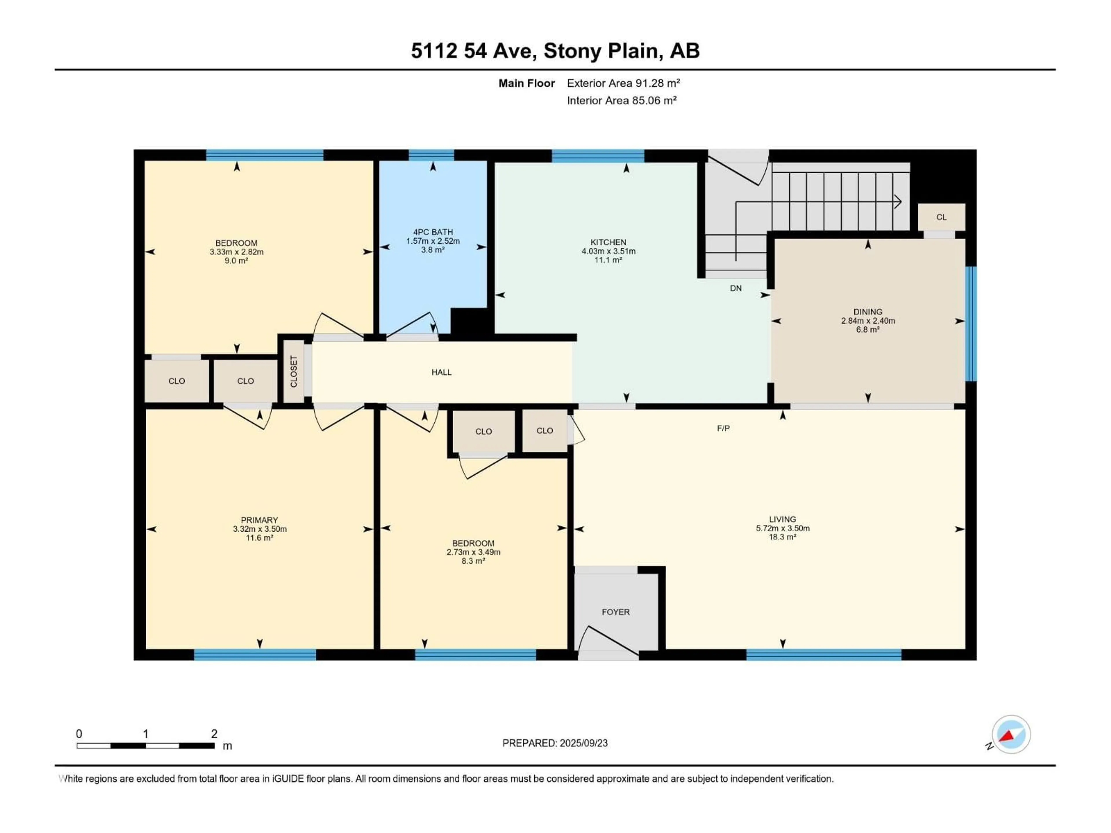 Floor plan for 5112 54 AV, Stony Plain Alberta T7Z1B8