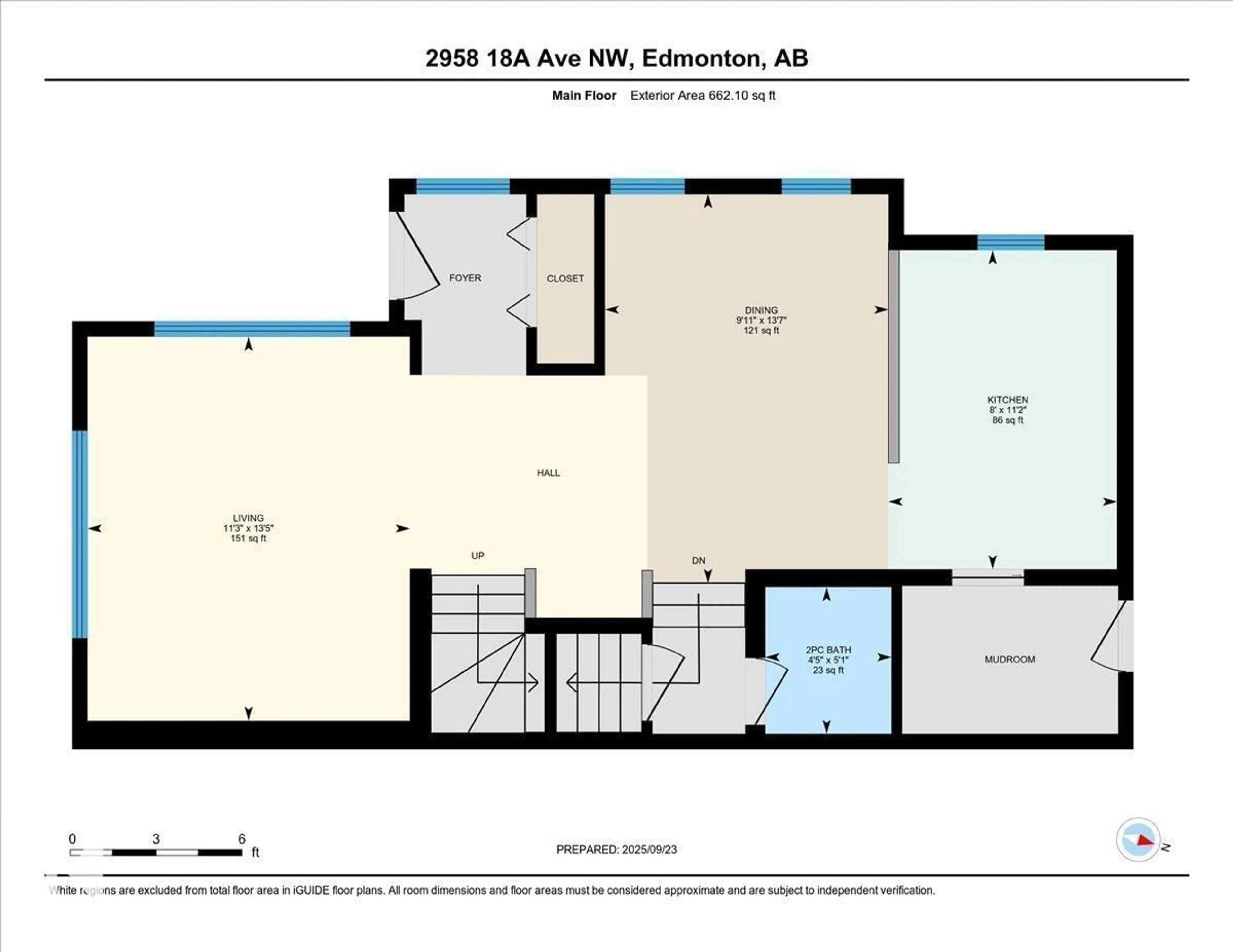 Floor plan for 2958 18A AV, Edmonton Alberta T6T0N7
