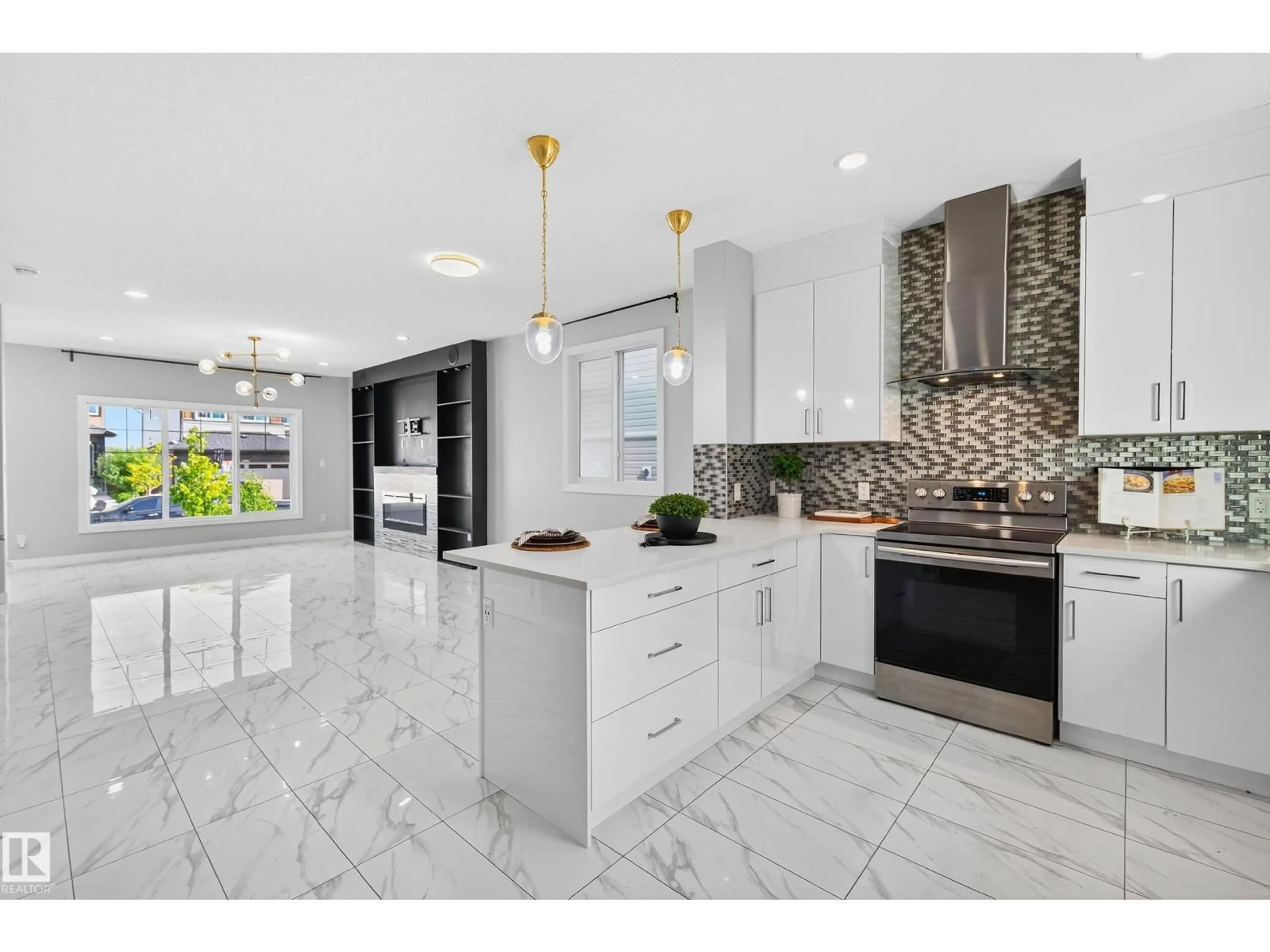 Open concept kitchen, ceramic/tile floor for 4710 35 ST, Beaumont Alberta T4X2Y4