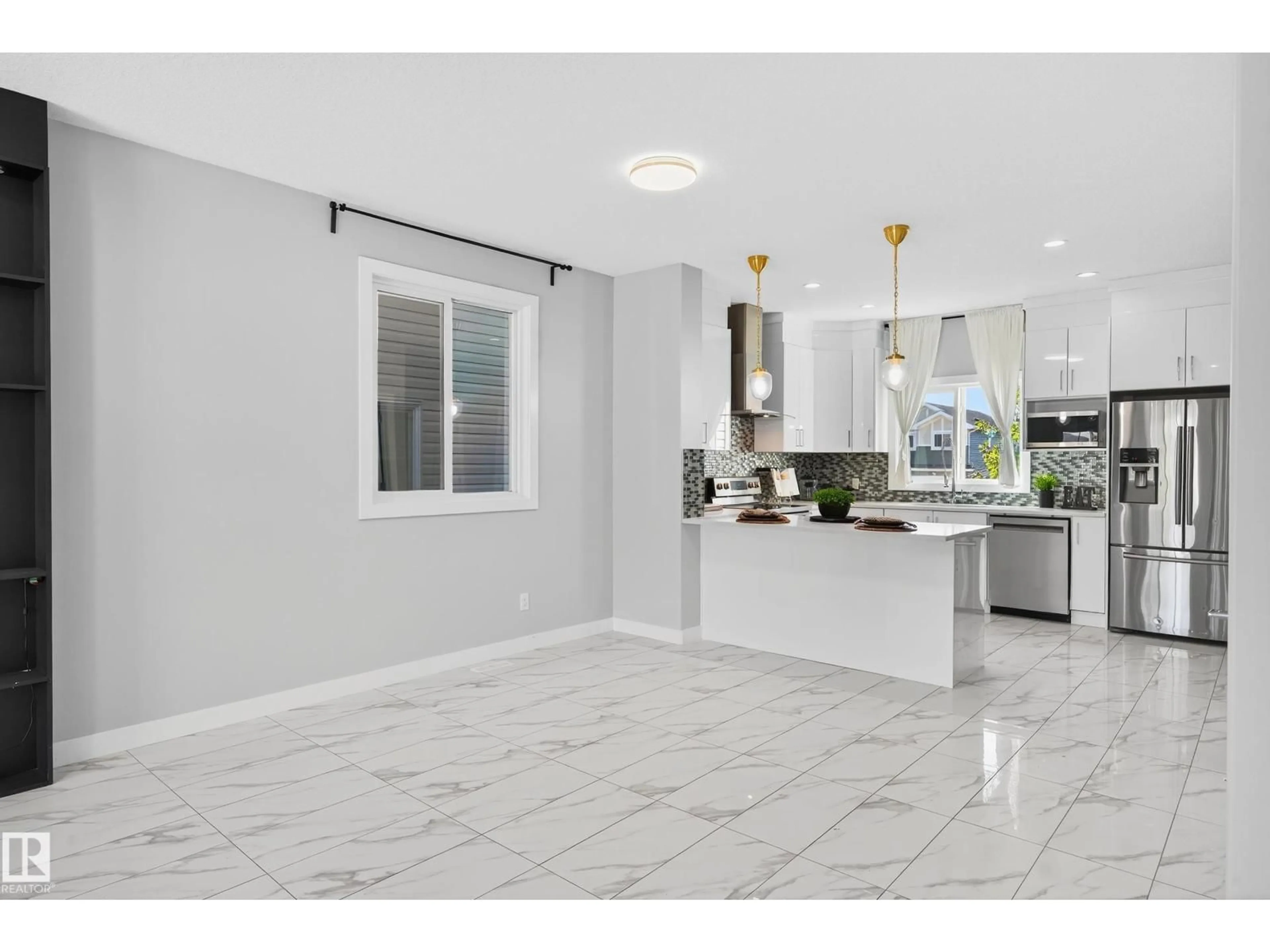 Open concept kitchen, ceramic/tile floor for 4710 35 ST, Beaumont Alberta T4X2Y4