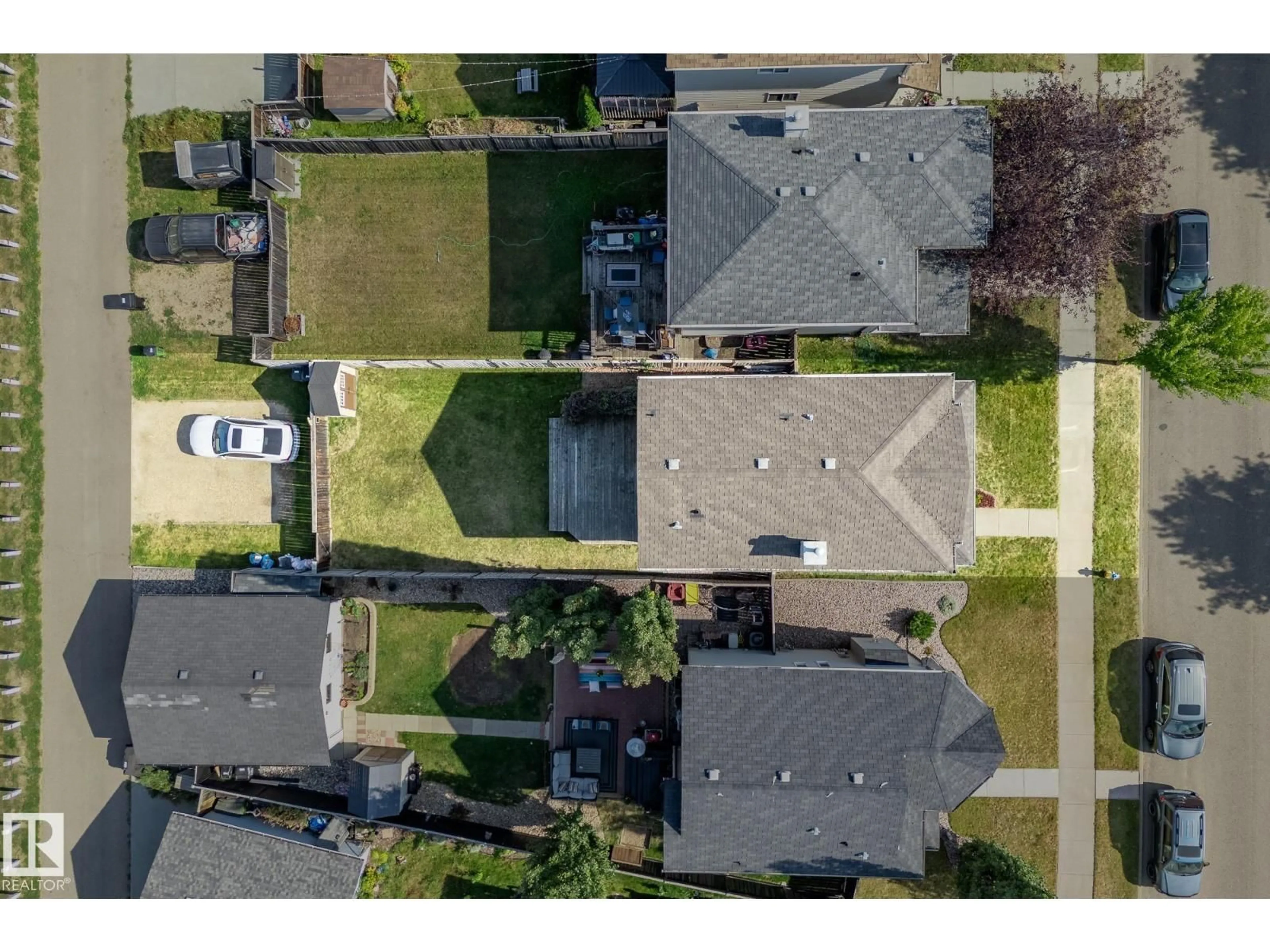 A pic from outside/outdoor area/front of a property/back of a property/a pic from drone, street for 4114 158 AV, Edmonton Alberta T5Y0A3
