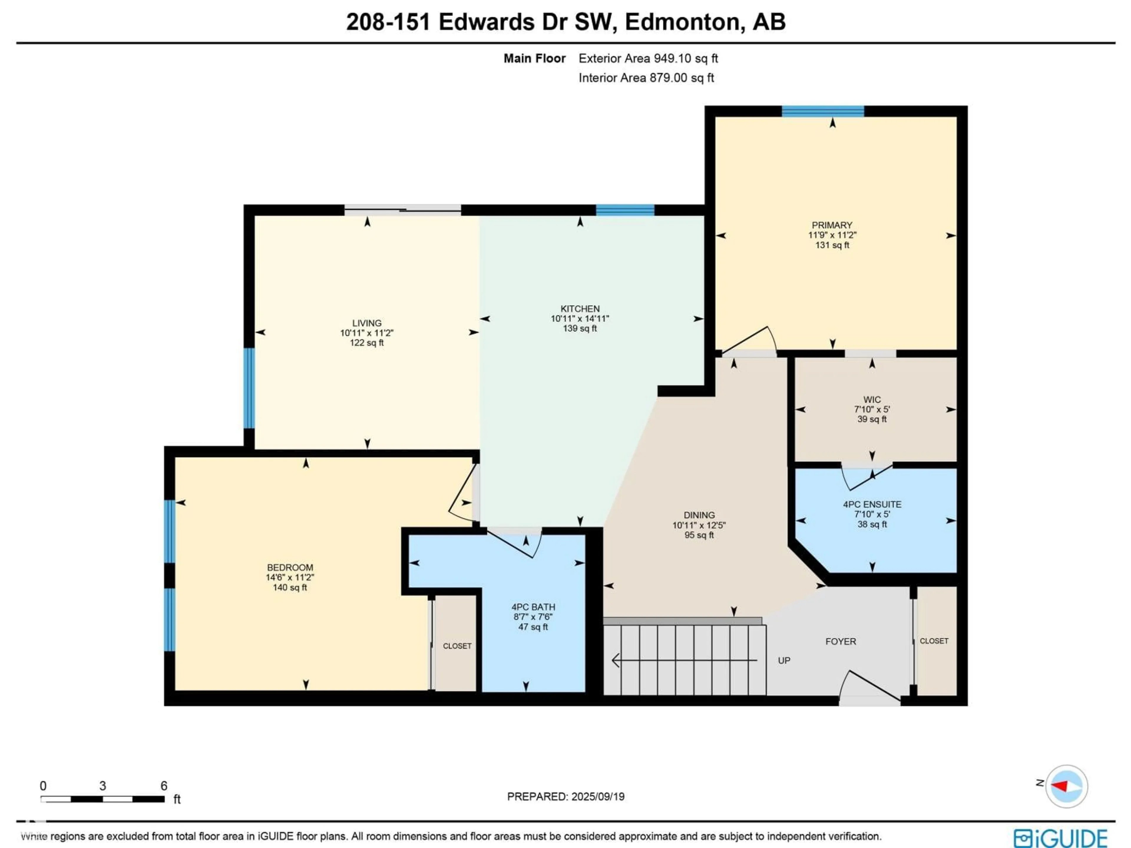 Floor plan for #208 - 151 EDWARDS DR, Edmonton Alberta T6X1N5
