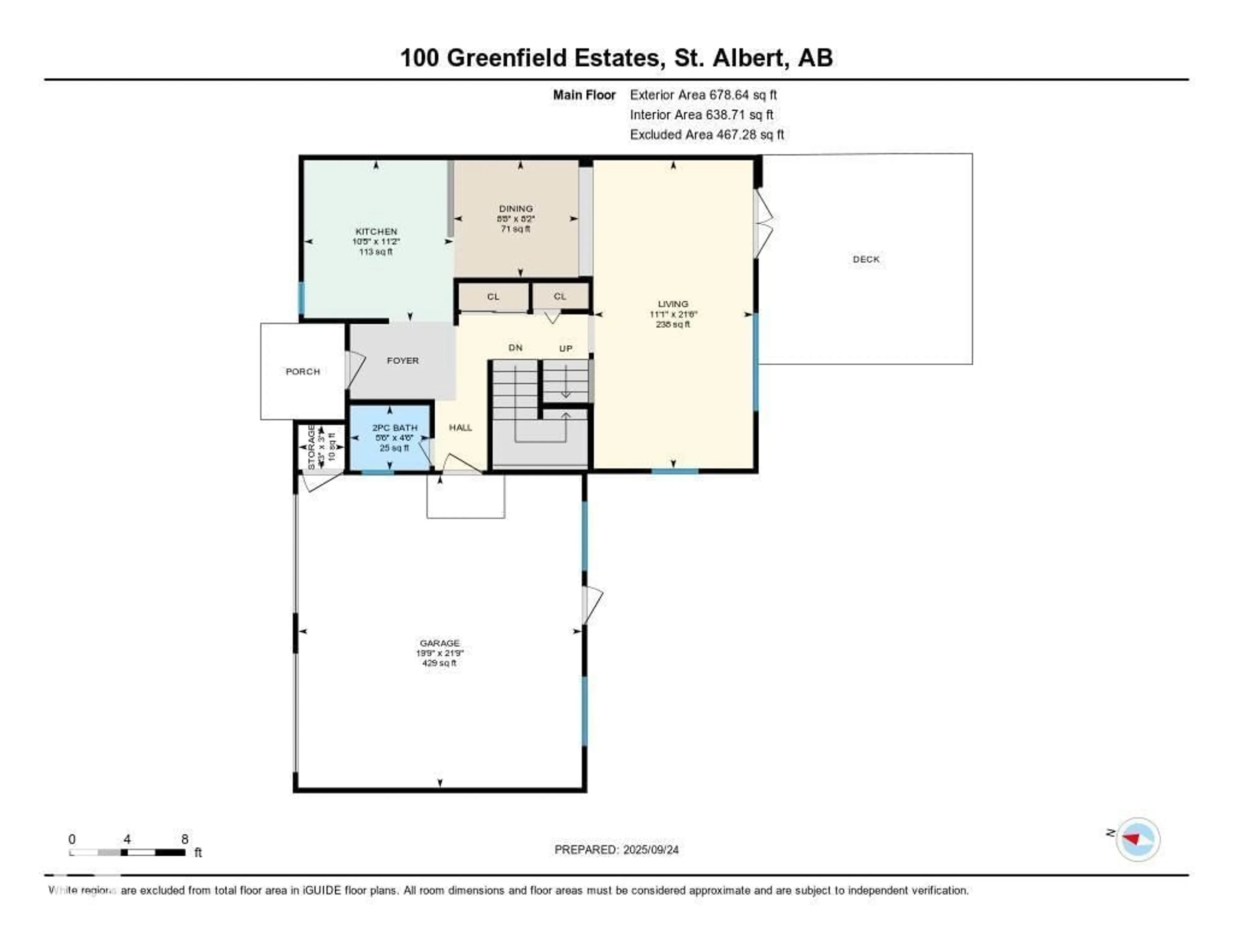 Floor plan for 100 GREENFIELD ES, St. Albert Alberta T8N2G2