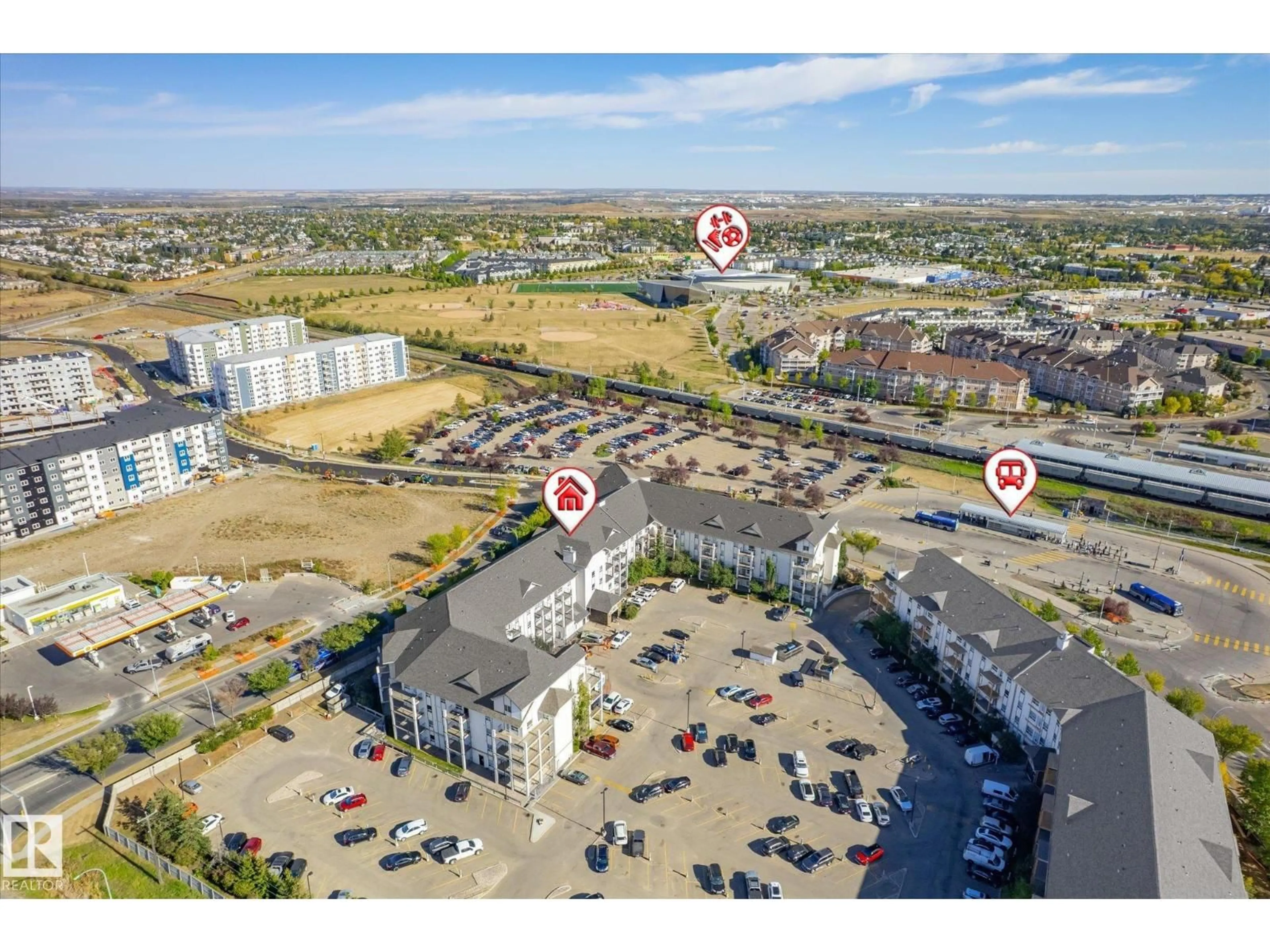 A pic from outside/outdoor area/front of a property/back of a property/a pic from drone, unknown for 1302 - 330 CLAREVIEW STATION DR, Edmonton Alberta T5Y0E6
