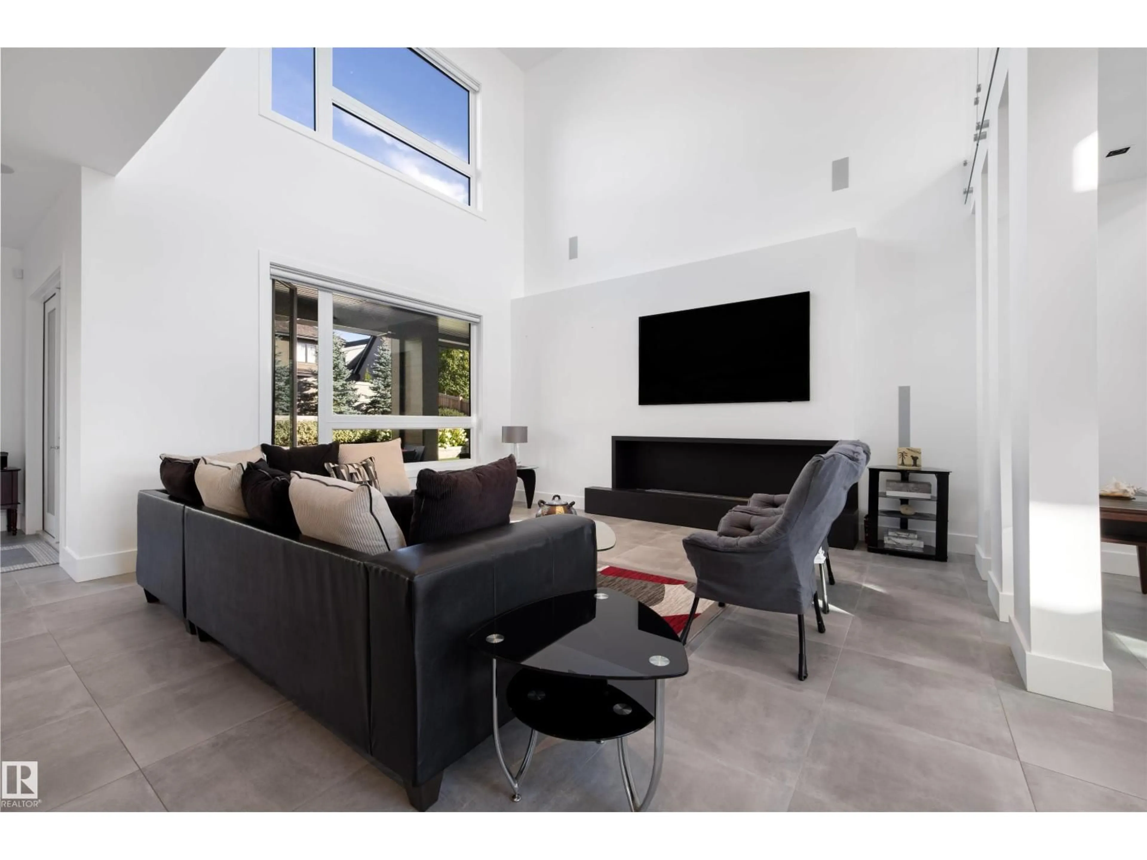 Living room with furniture, unknown for 17 WINDERMERE DR, Edmonton Alberta T6W0S2