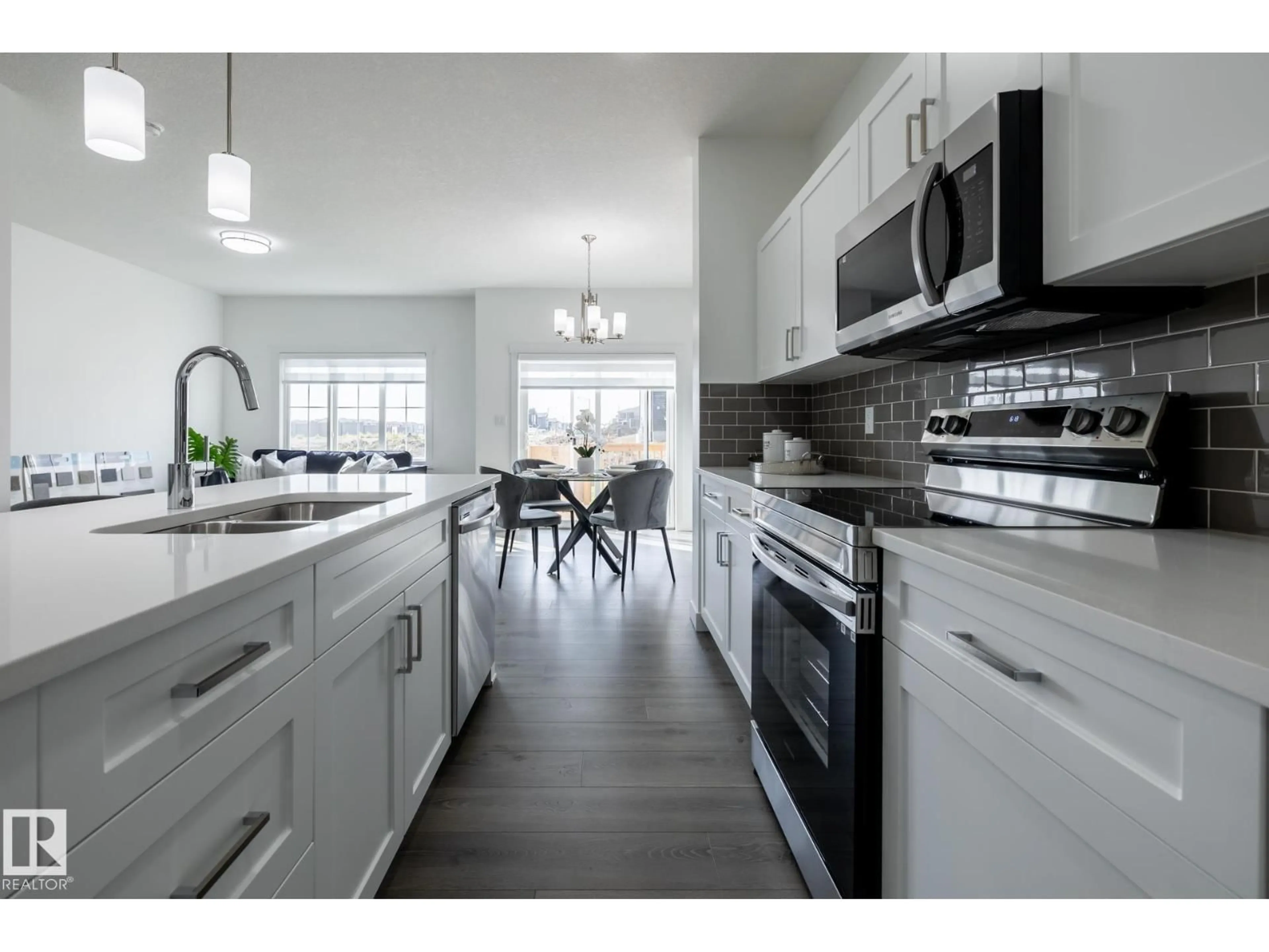 Open concept kitchen, unknown for 8647 97 AV, Morinville Alberta T8R2S1
