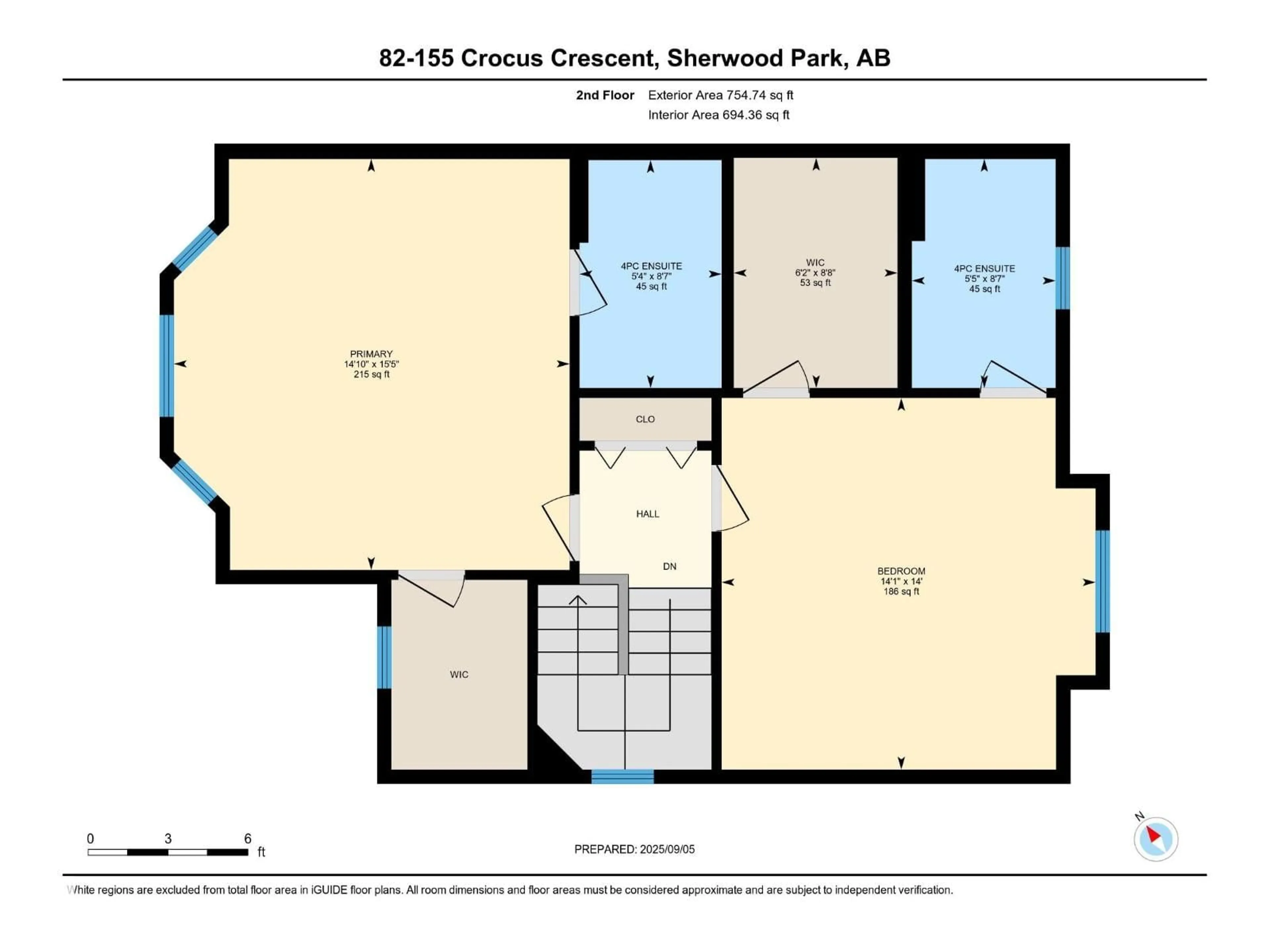 Floor plan for 155 - 82 CROCUS CR, Sherwood Park Alberta T8H2M4