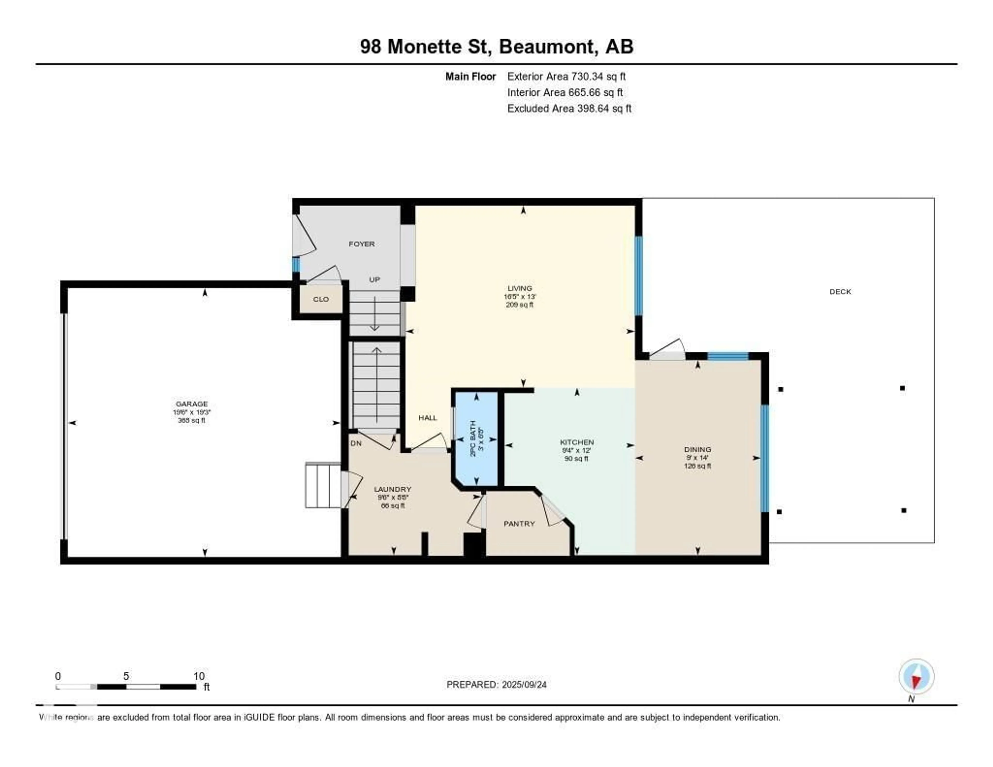 Floor plan for 98 RUE MONETTE, Beaumont Alberta T4X1S8