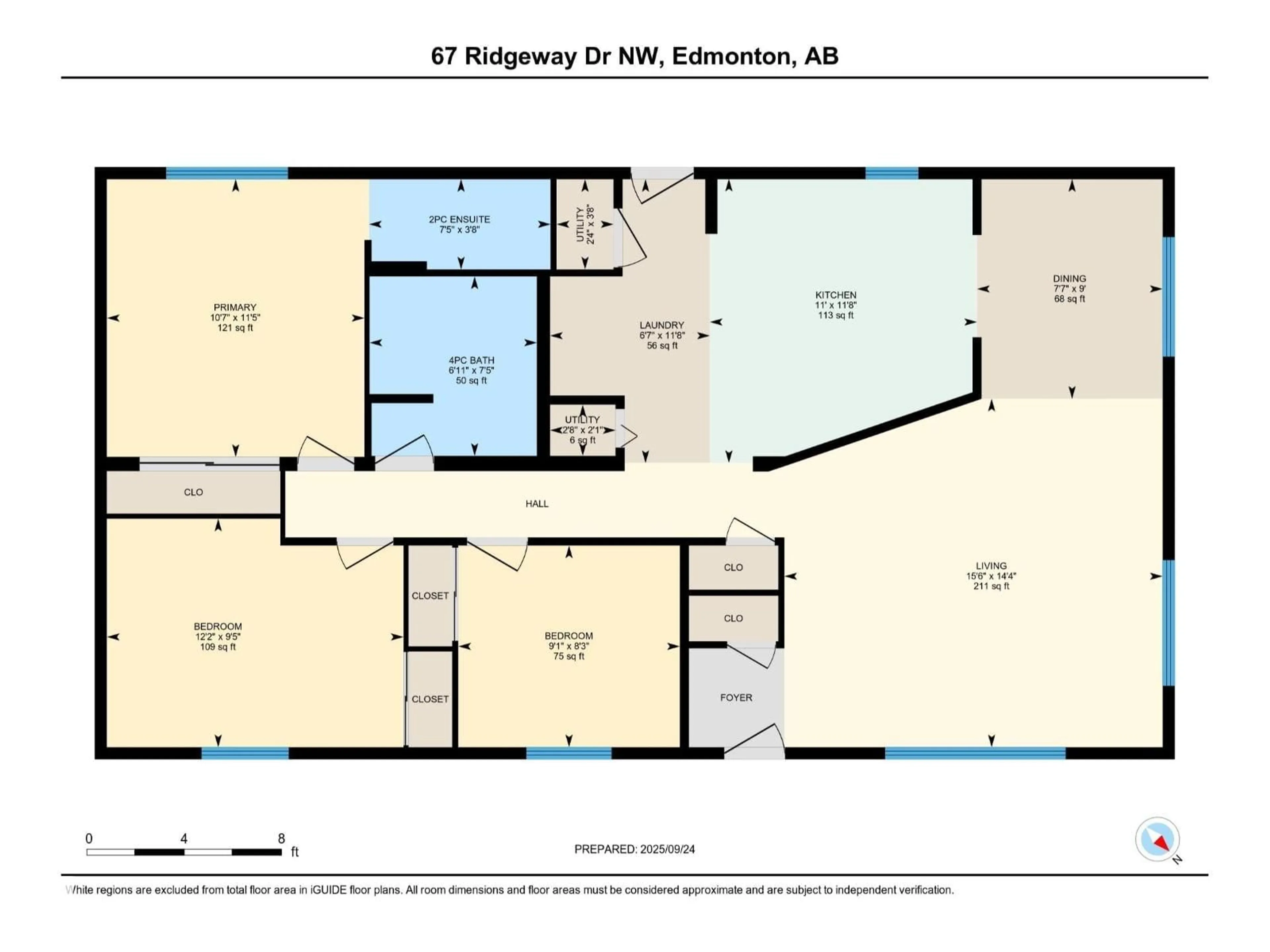 Floor plan for 67 RIDGEWAY DR, Edmonton Alberta T6P1C2