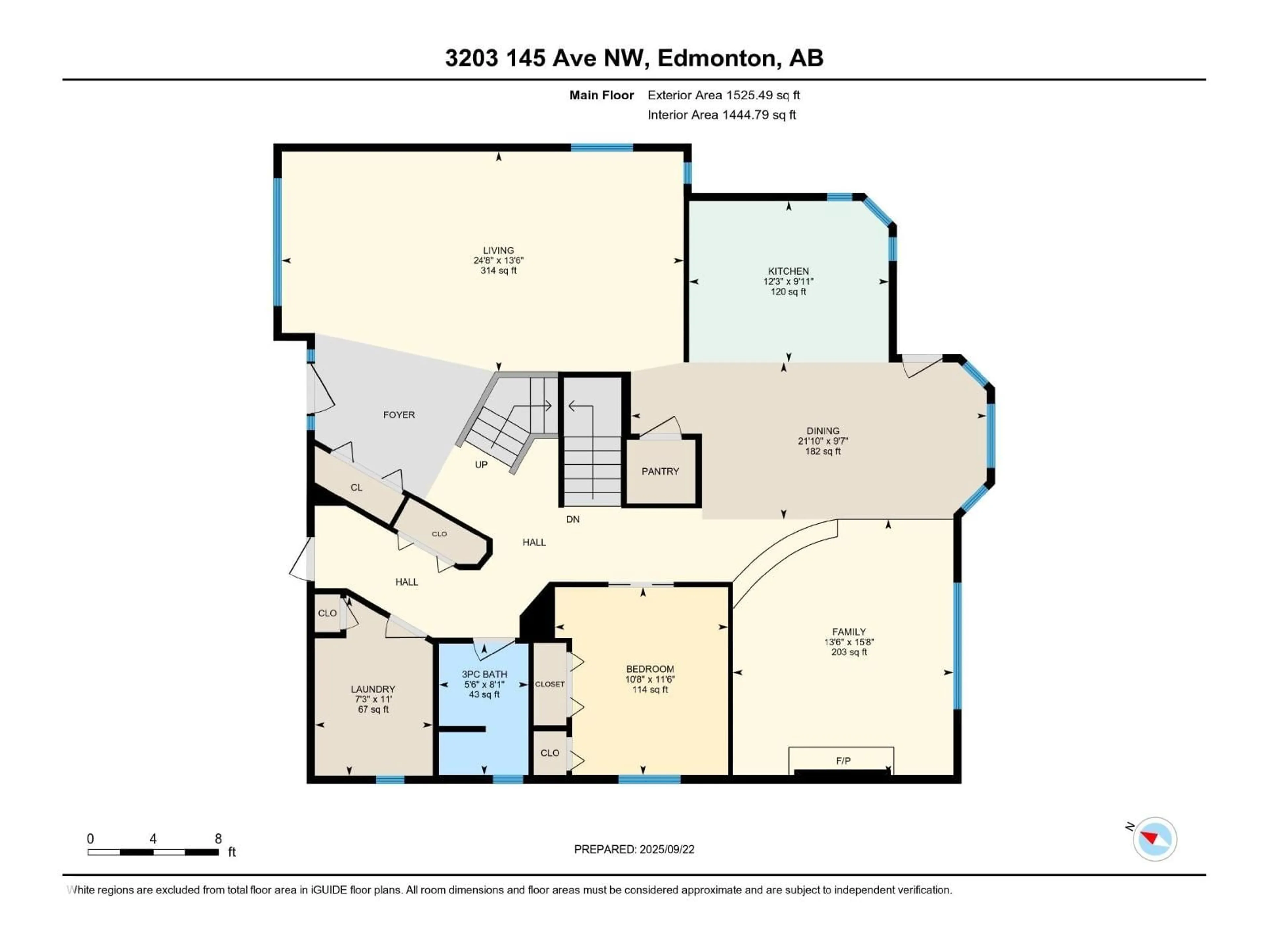 Floor plan for 3203 145 AV, Edmonton Alberta T5Y2E9