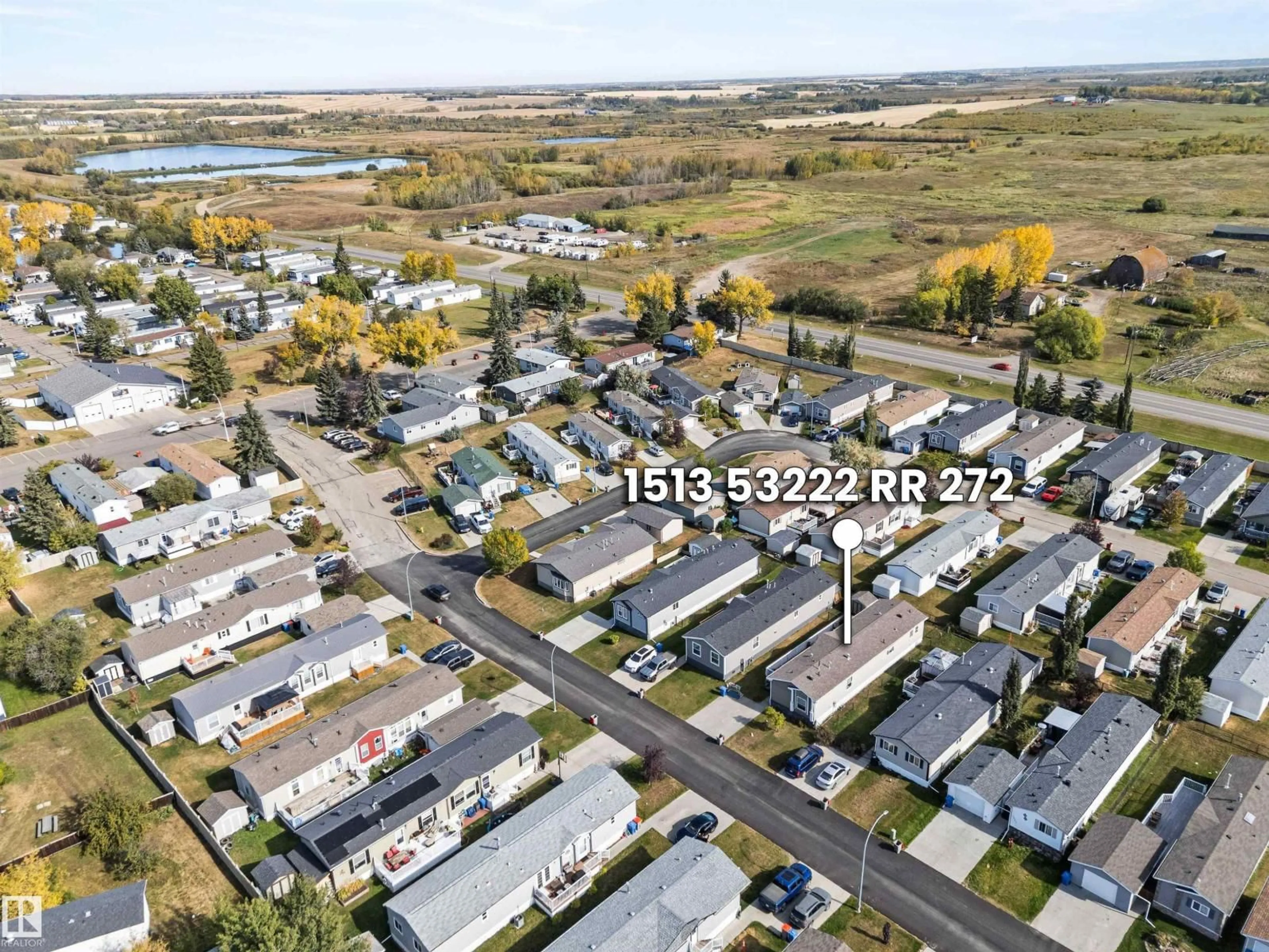 A pic from outside/outdoor area/front of a property/back of a property/a pic from drone, street for 1513 RGE RD 272, Rural Parkland County Alberta T7X4M4