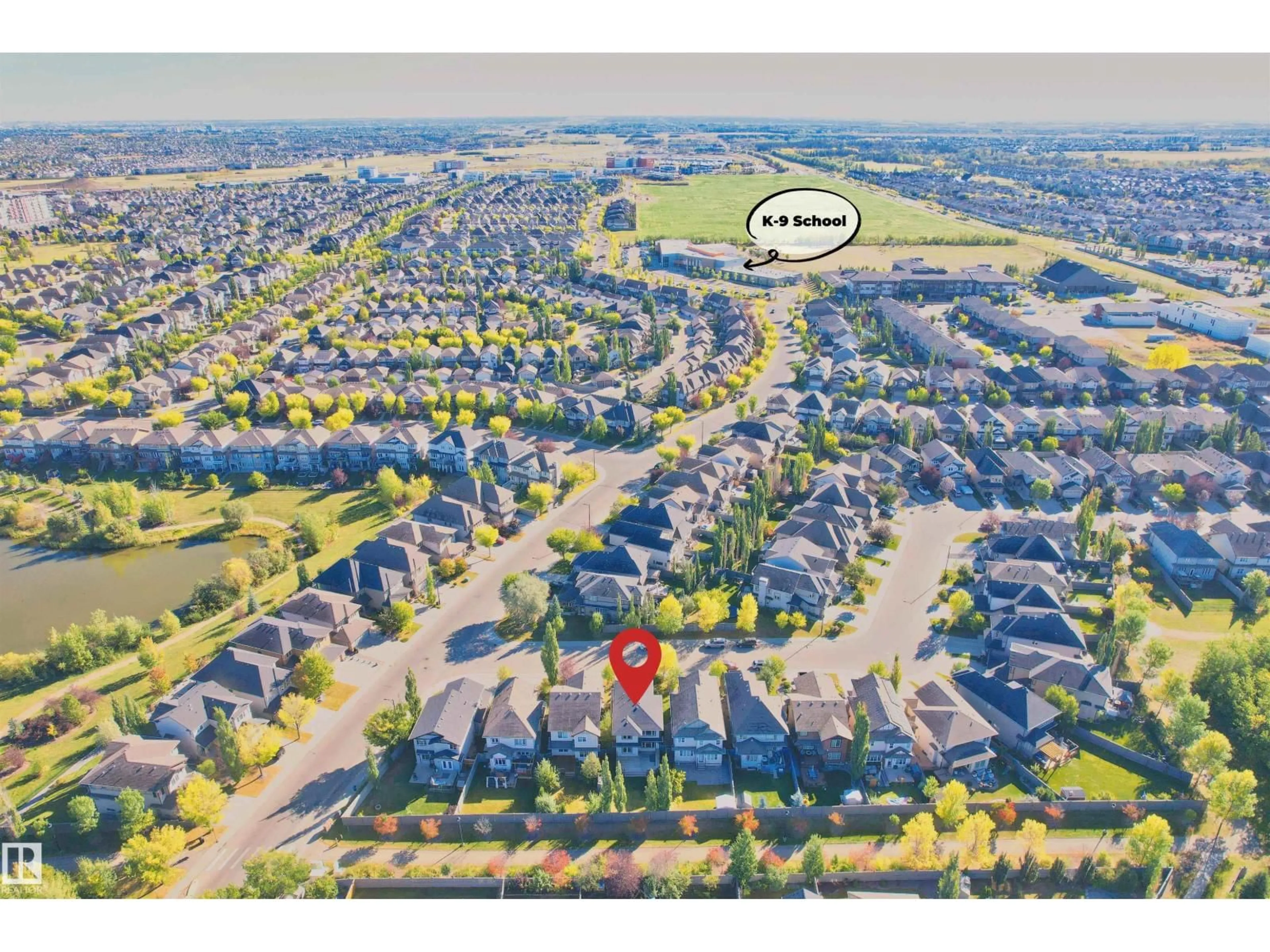 A pic from outside/outdoor area/front of a property/back of a property/a pic from drone, unknown for 2727 ANDERSON CR, Edmonton Alberta T6W0K5