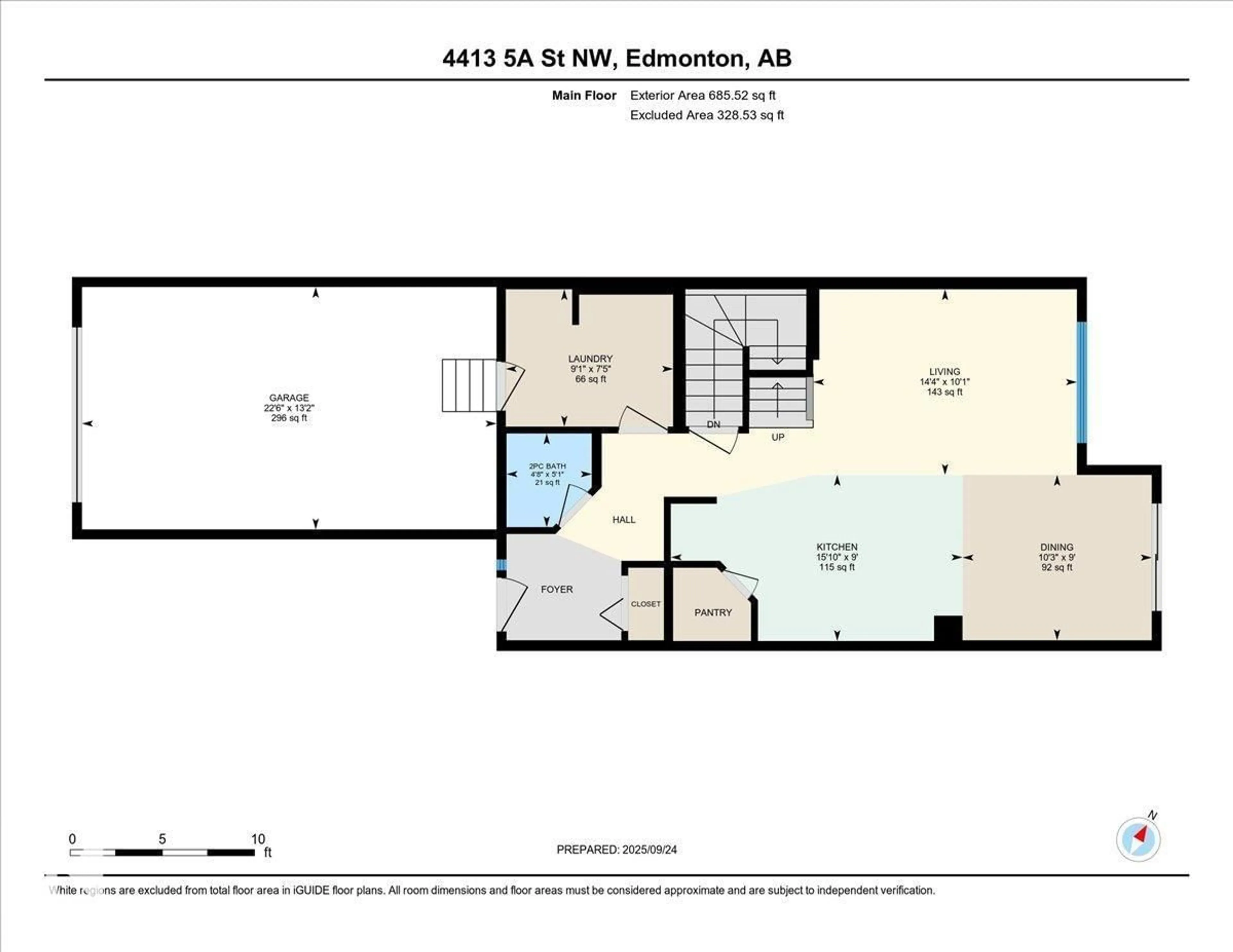 Floor plan for 4413 5A ST, Edmonton Alberta T6T0Z8