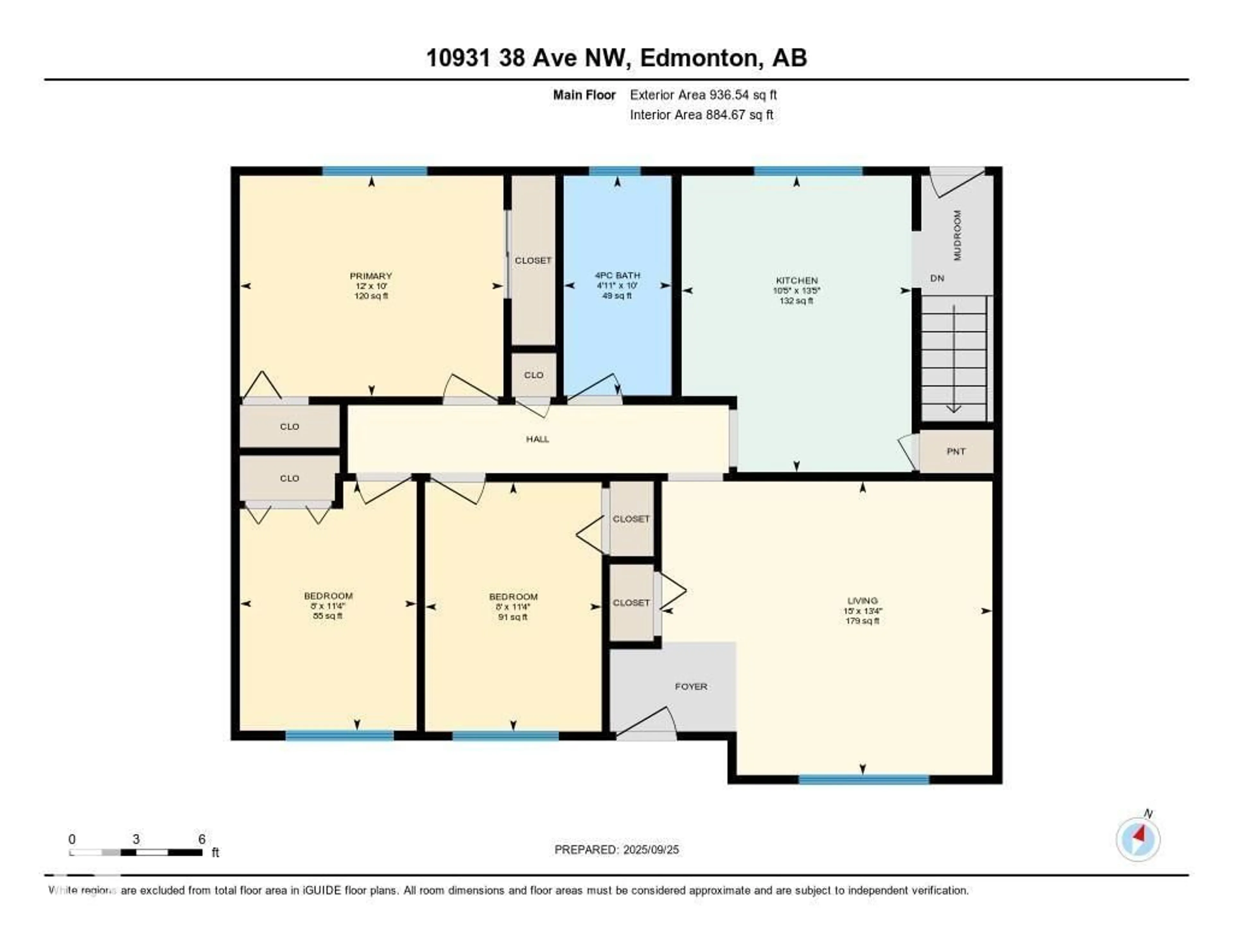 Floor plan for 10931 38 AV, Edmonton Alberta T6J0K6