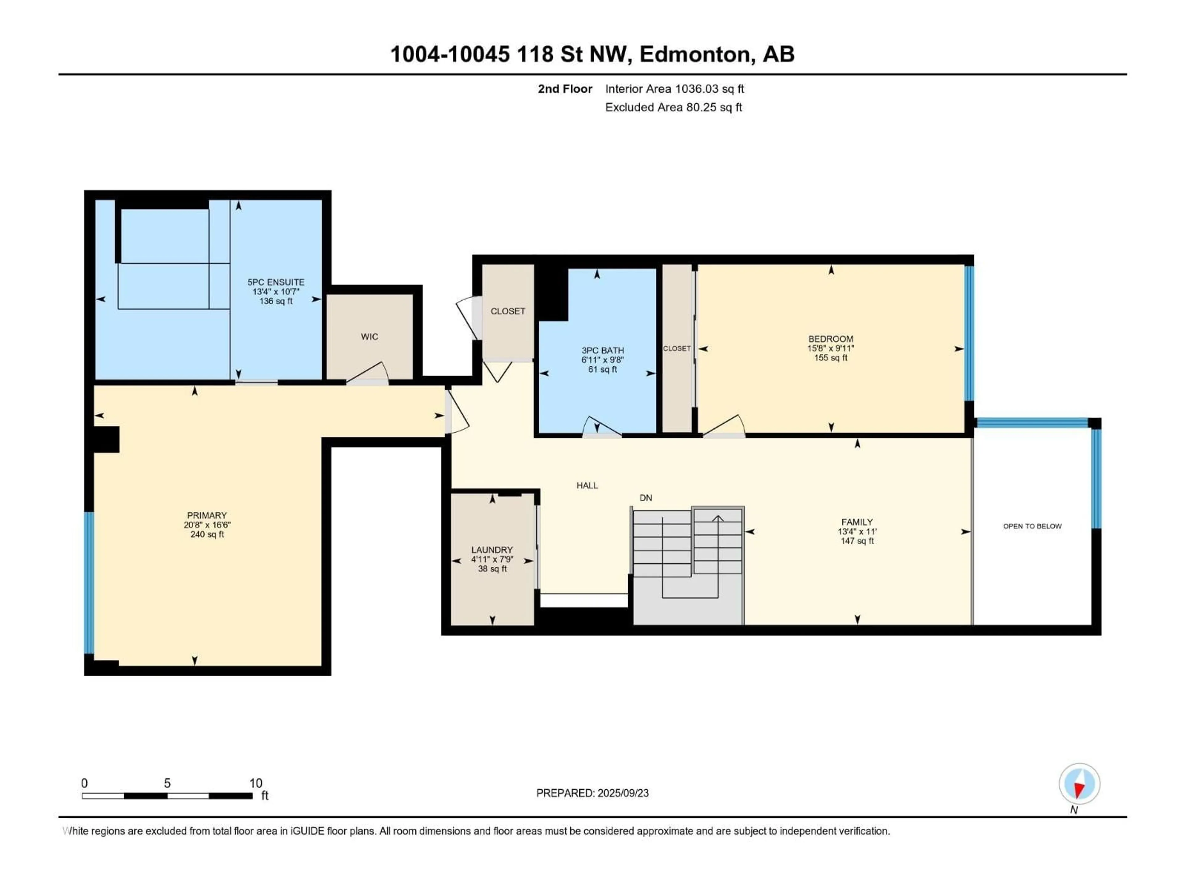 Floor plan for 10045 - 1004 118 ST, Edmonton Alberta T5K2K2