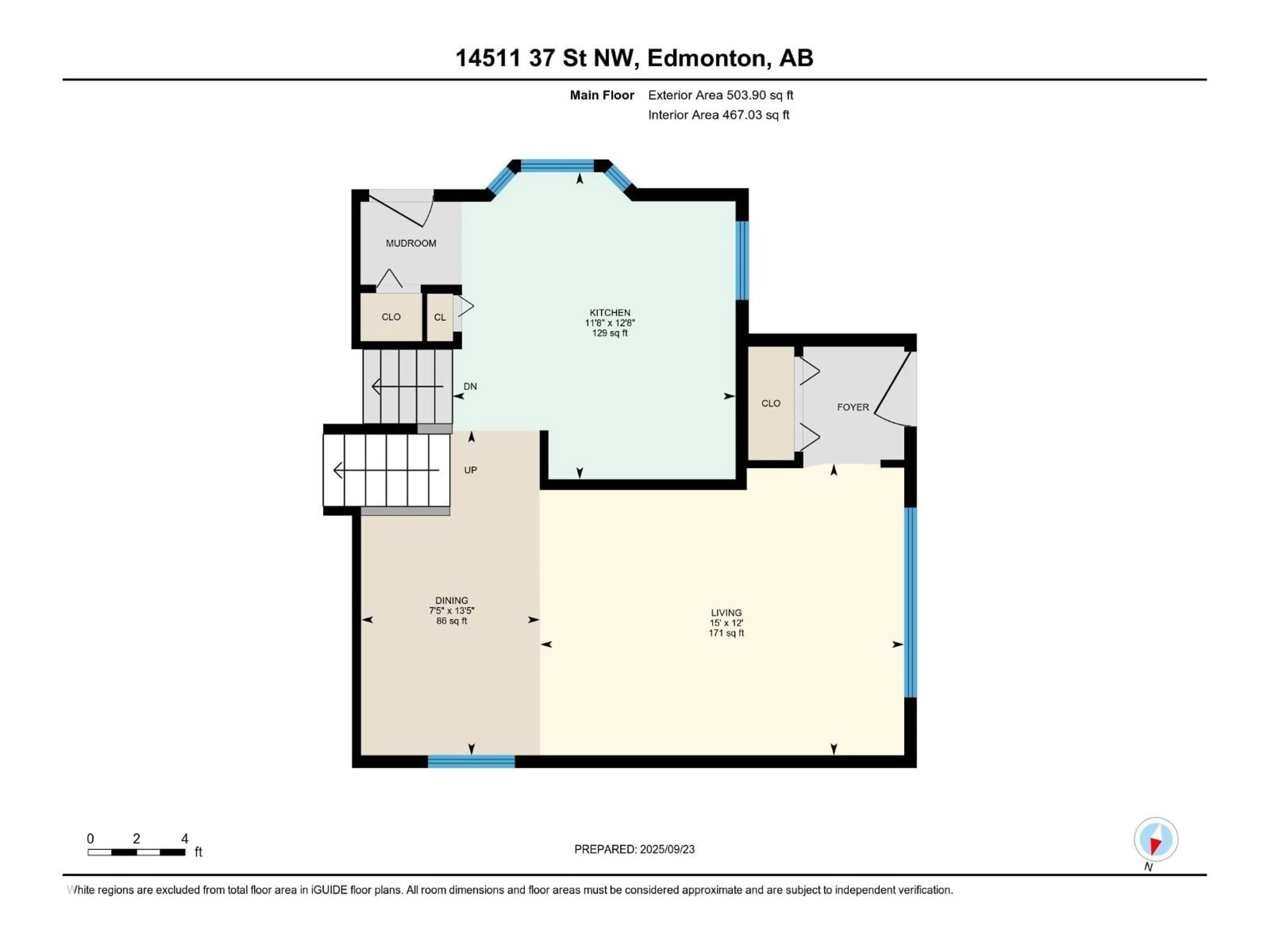 Floor plan for NW - 14511 37 ST, Edmonton Alberta T5Y2K8