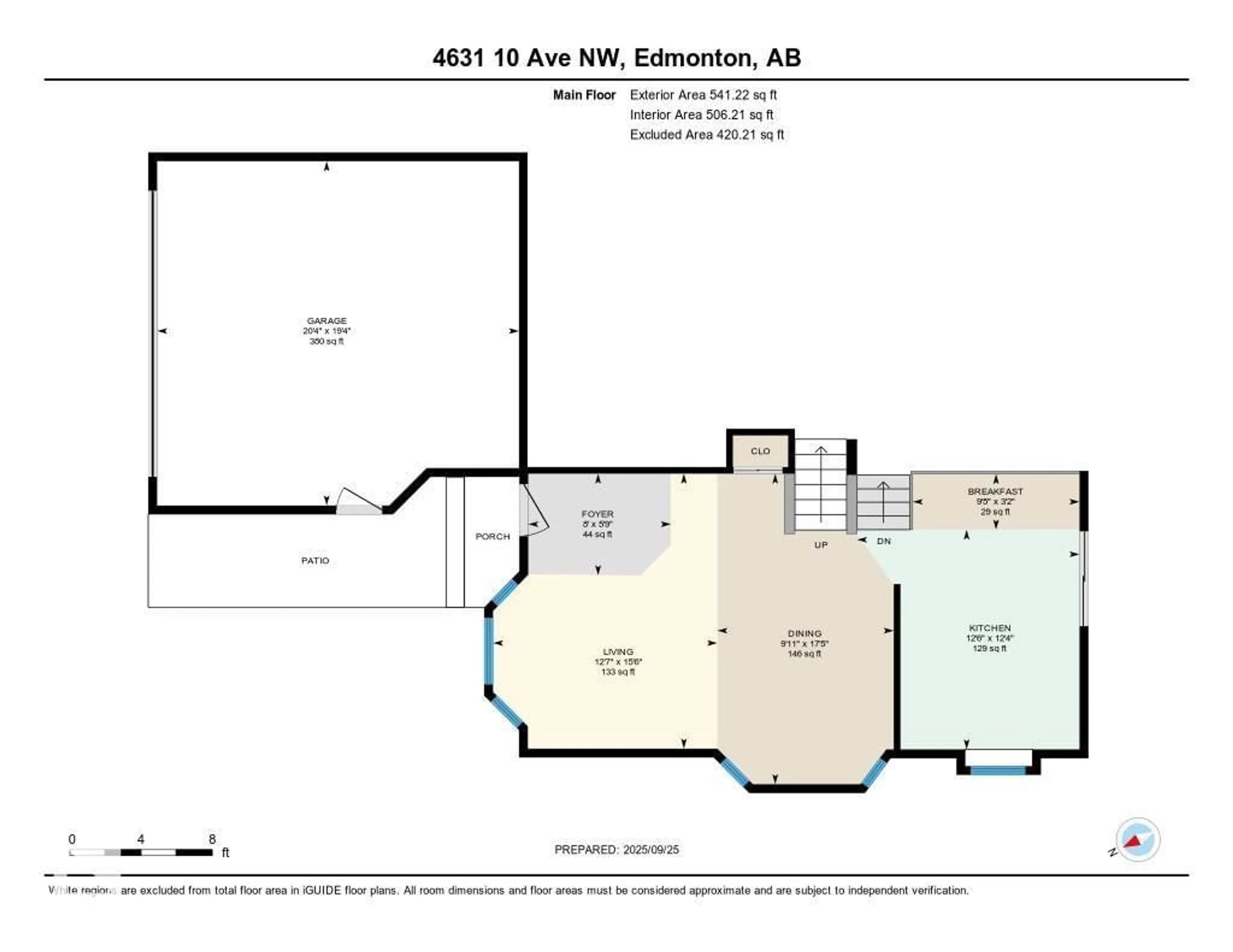 Floor plan for 4631 10 AV NW, Edmonton Alberta T6L4S2