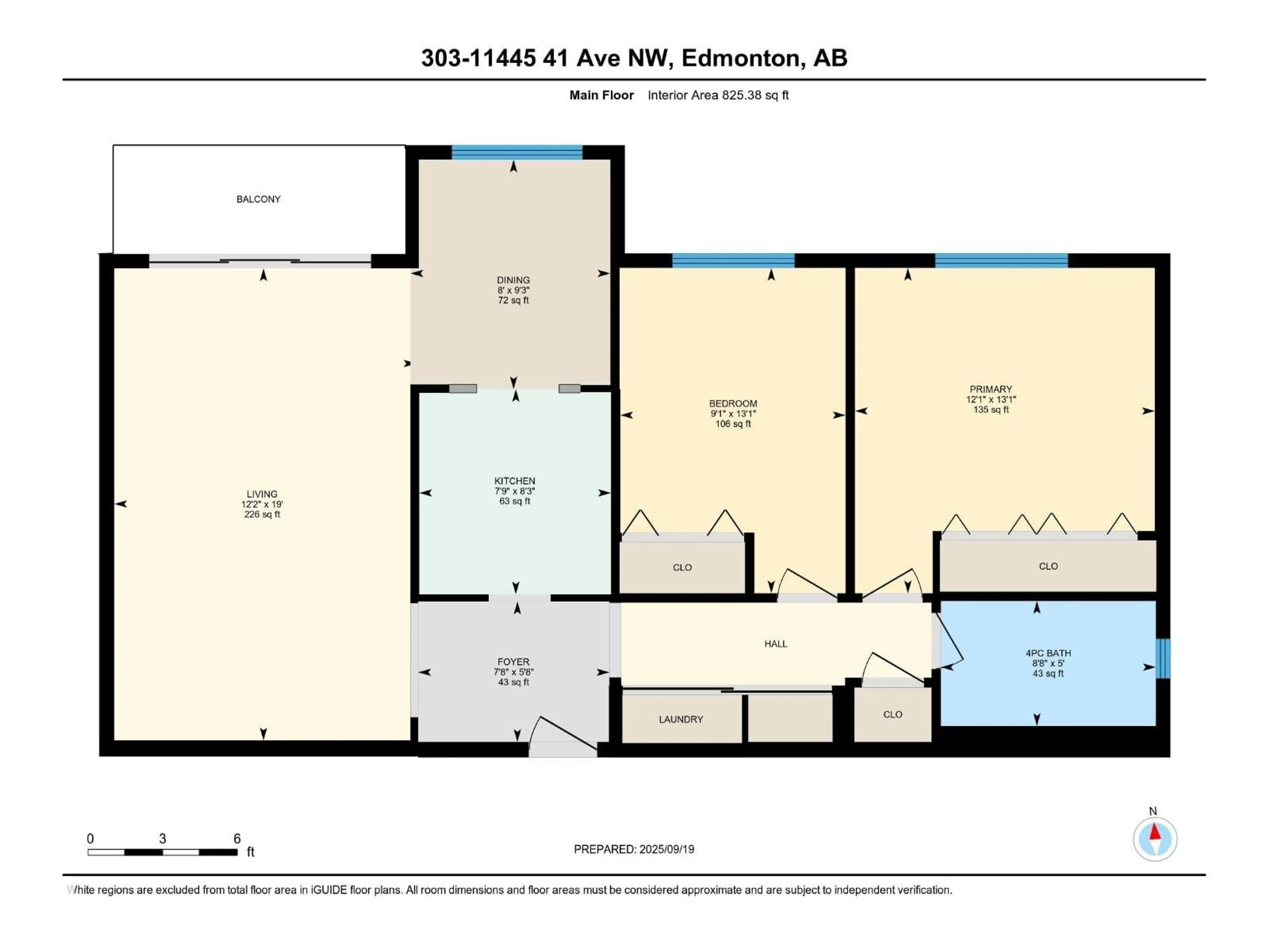 Floor plan for #303 - 11445 41 AVENUE NW, Edmonton Alberta T6J0T9