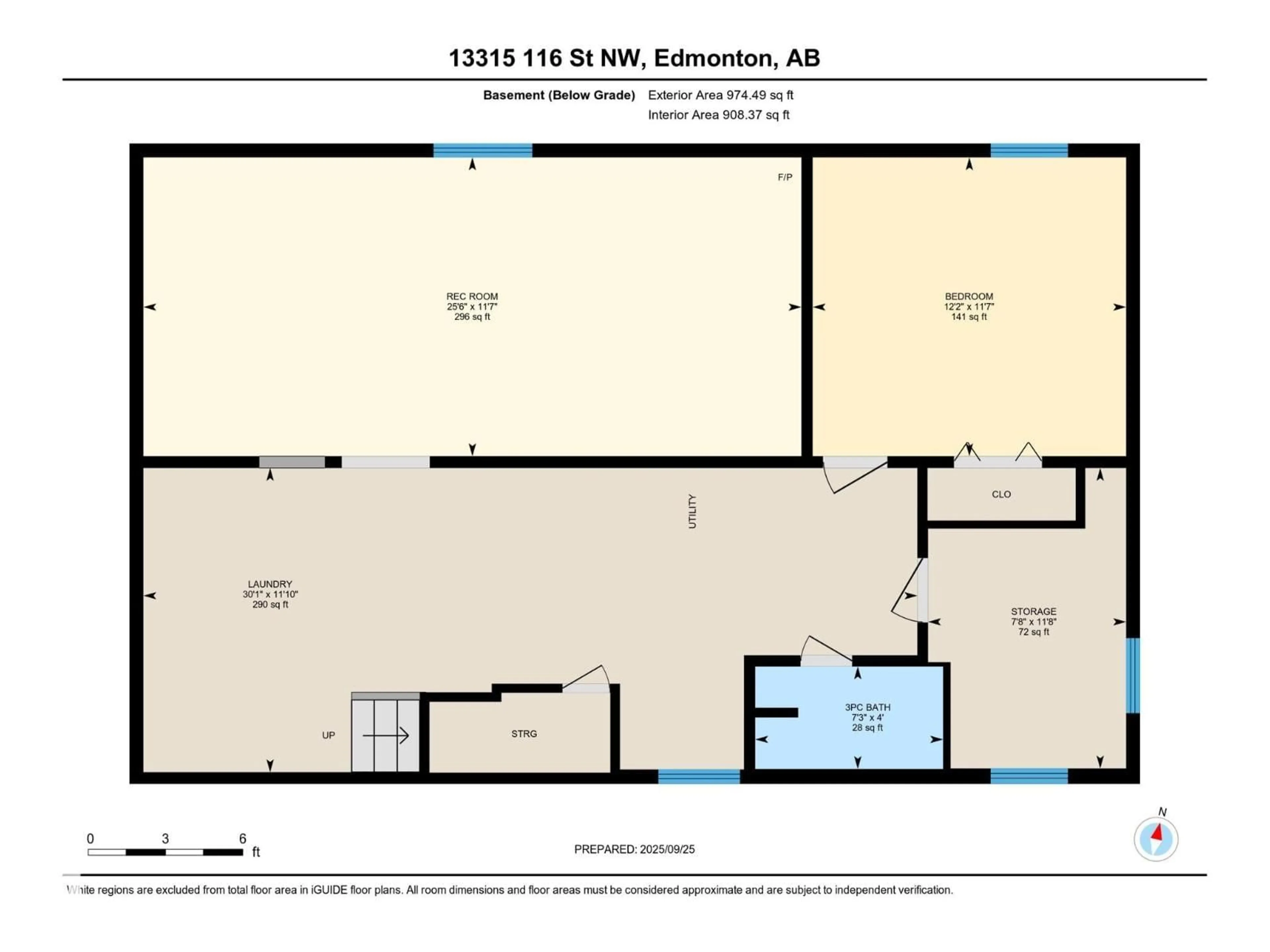 Floor plan for NW - 13315 116 ST, Edmonton Alberta T5E5H8