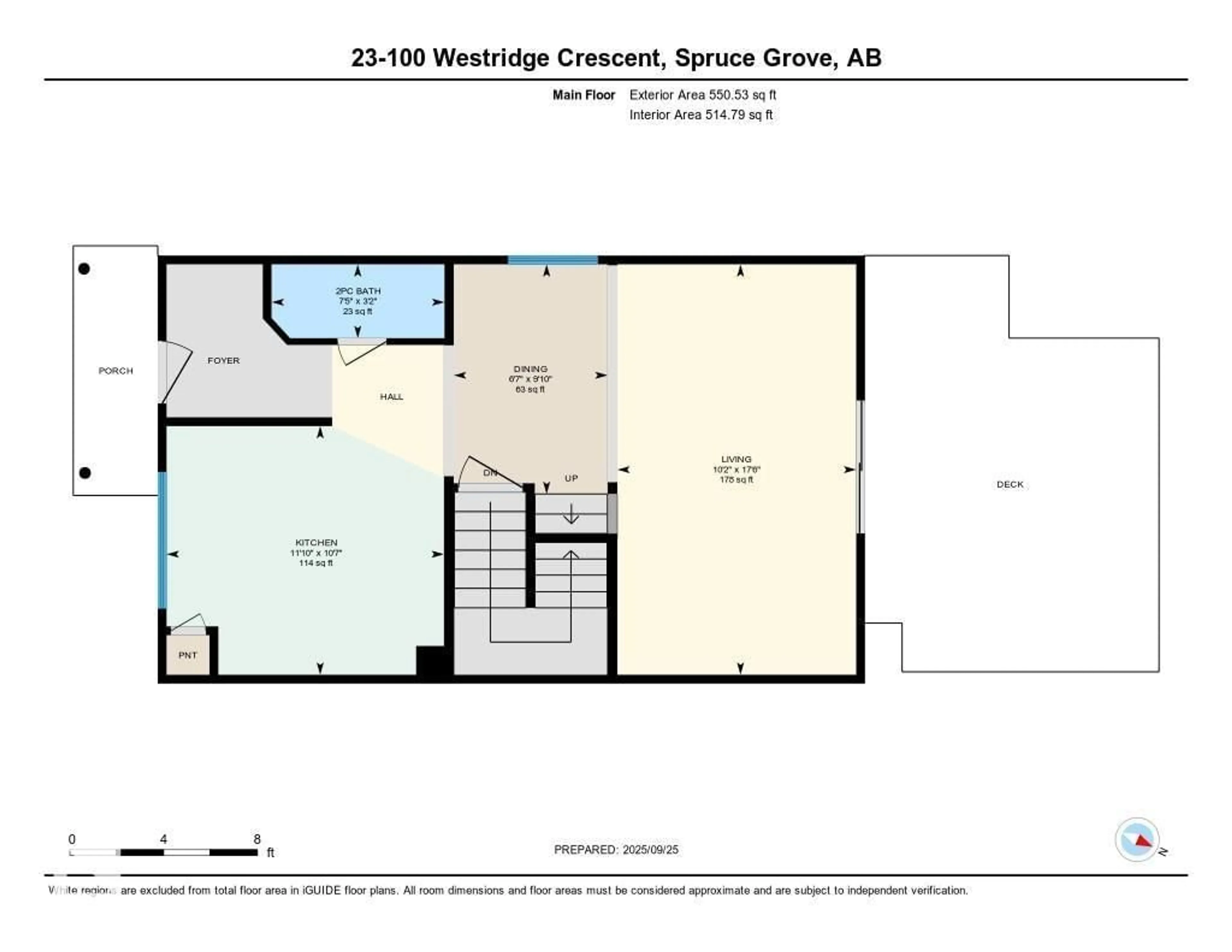 Floor plan for #23 - 100 WESTRIDGE CR, Spruce Grove Alberta T7X1R7
