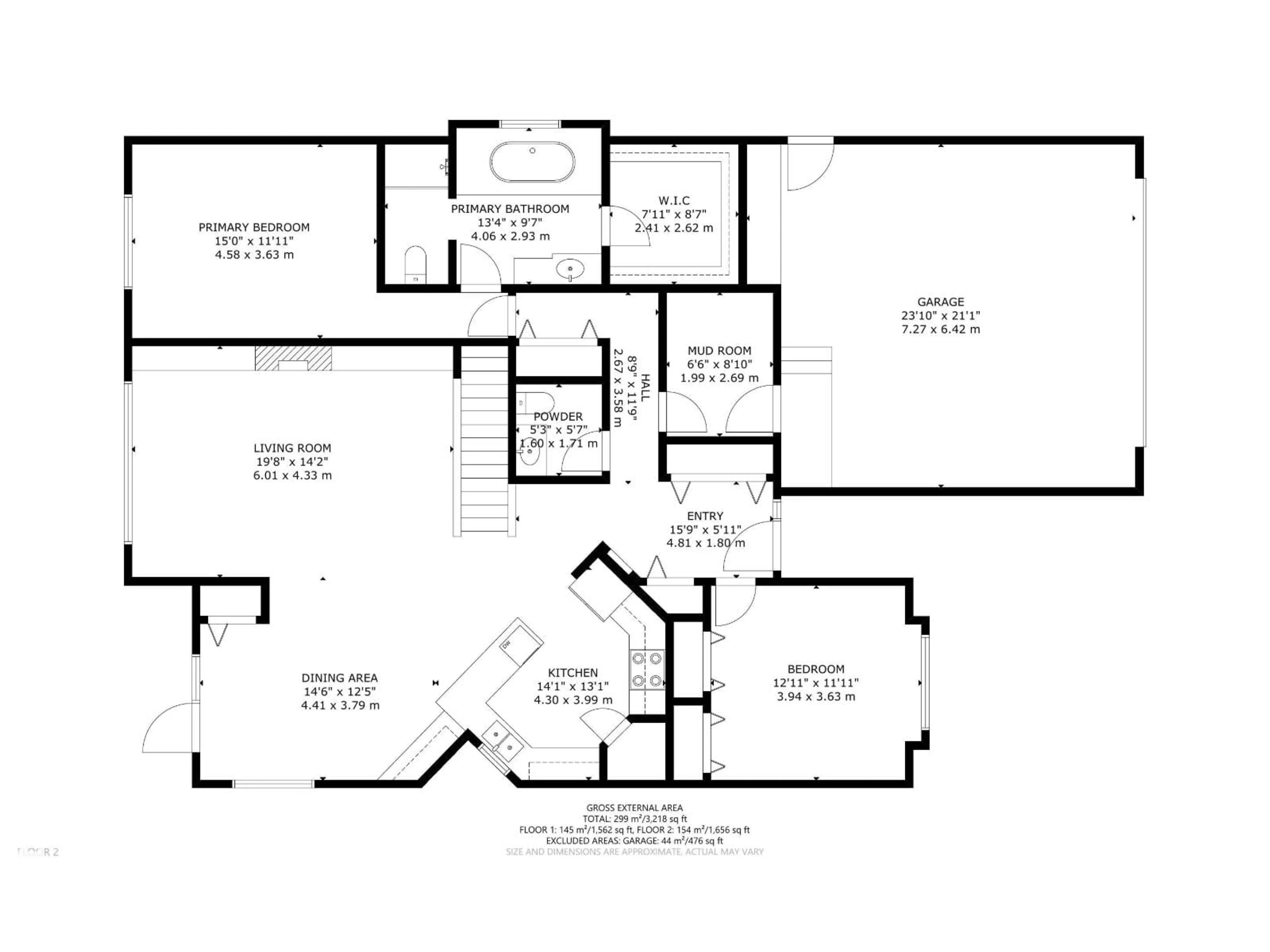 Floor plan for 8711 208 ST, Edmonton Alberta T5T6Y2
