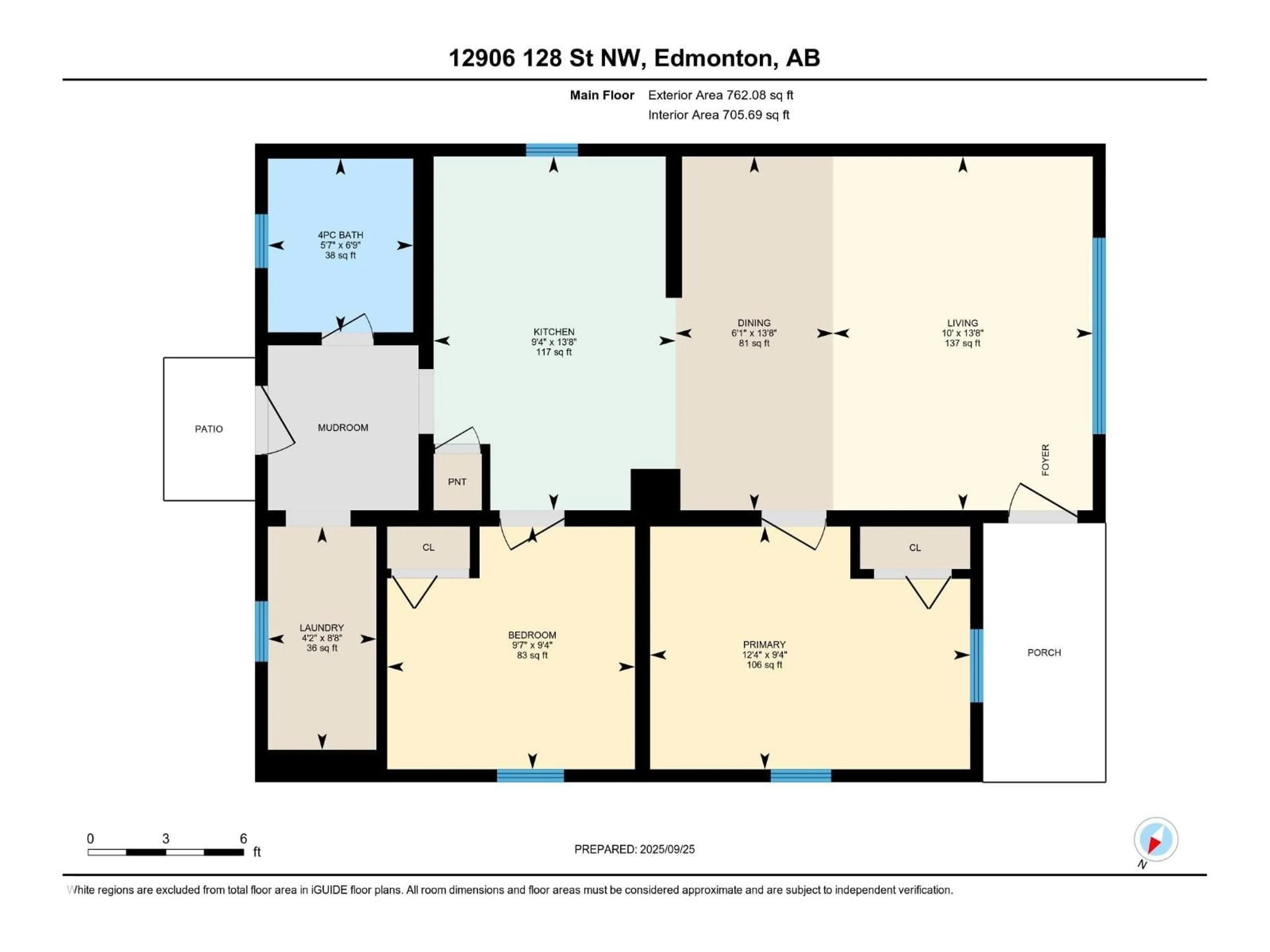 Floor plan for NW - 12906 128 ST, Edmonton Alberta T5L1E5