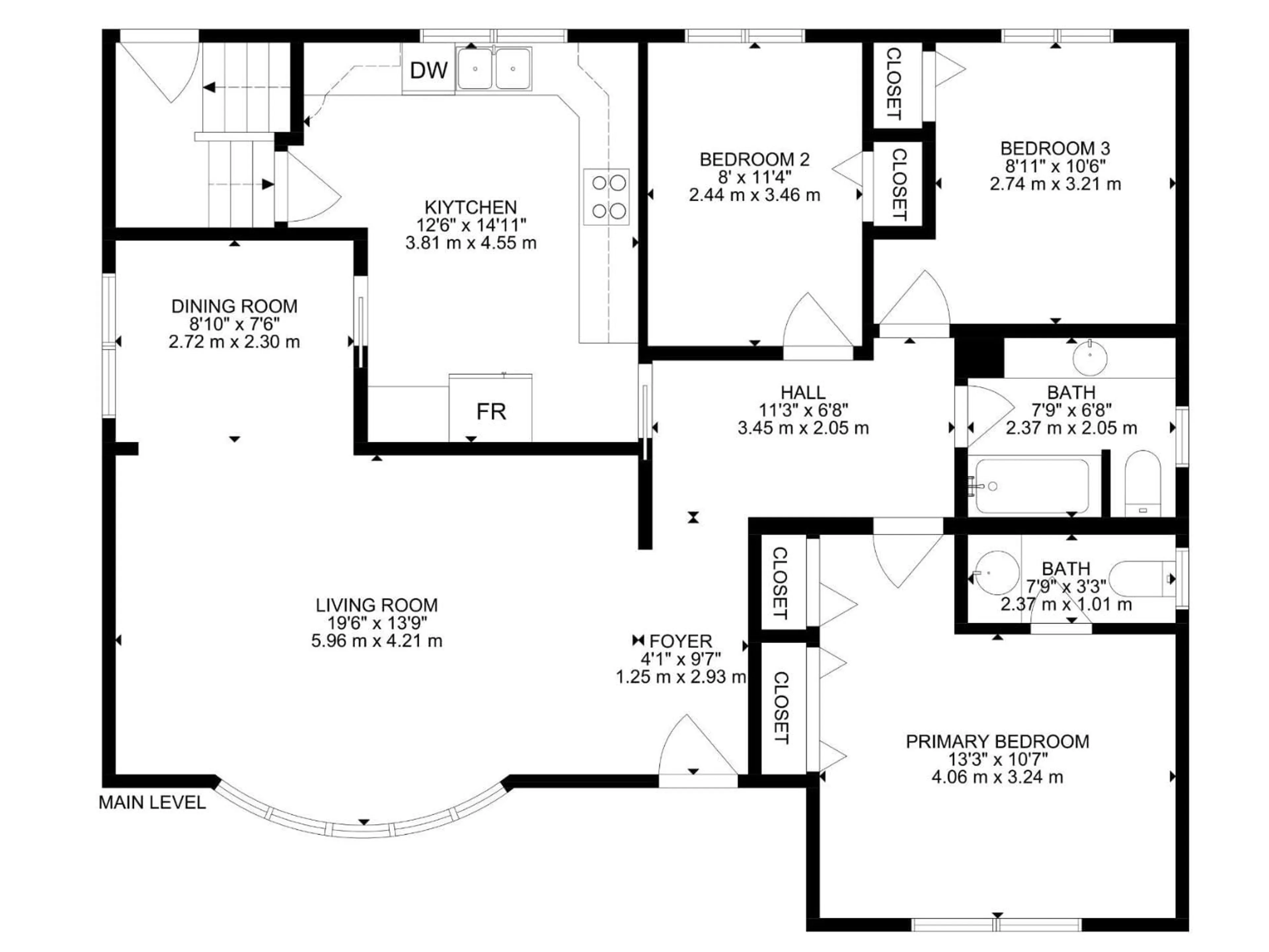 Floor plan for 13411 71 ST, Edmonton Alberta T5C0M9