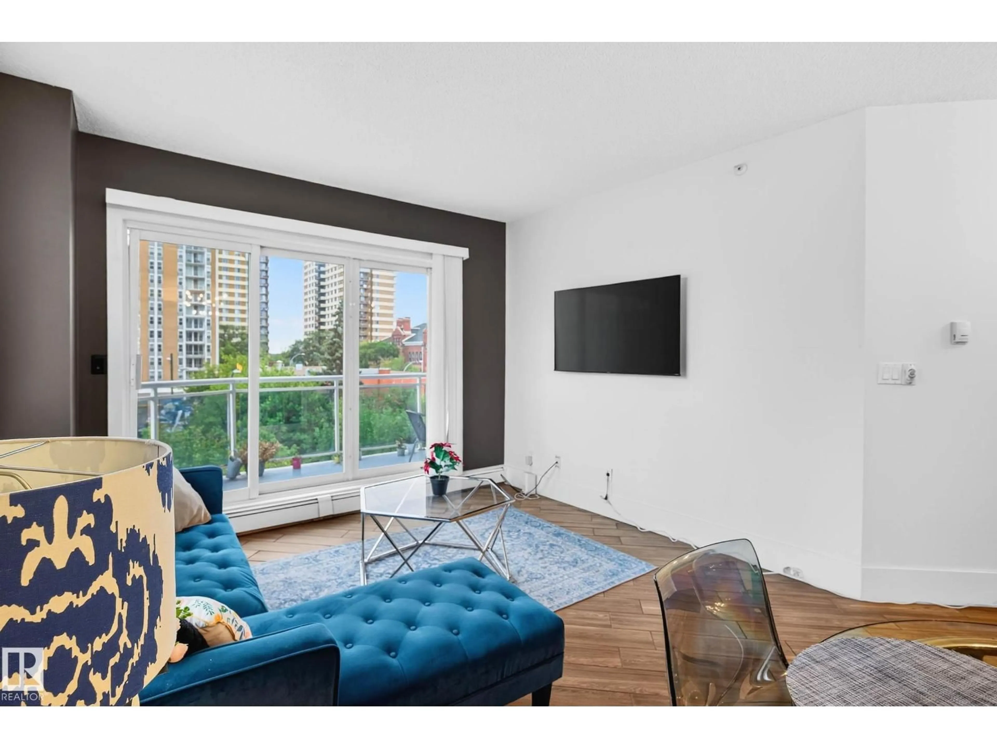 Living room with furniture, unknown for #401 - 10504 99 AV, Edmonton Alberta T5K1B2