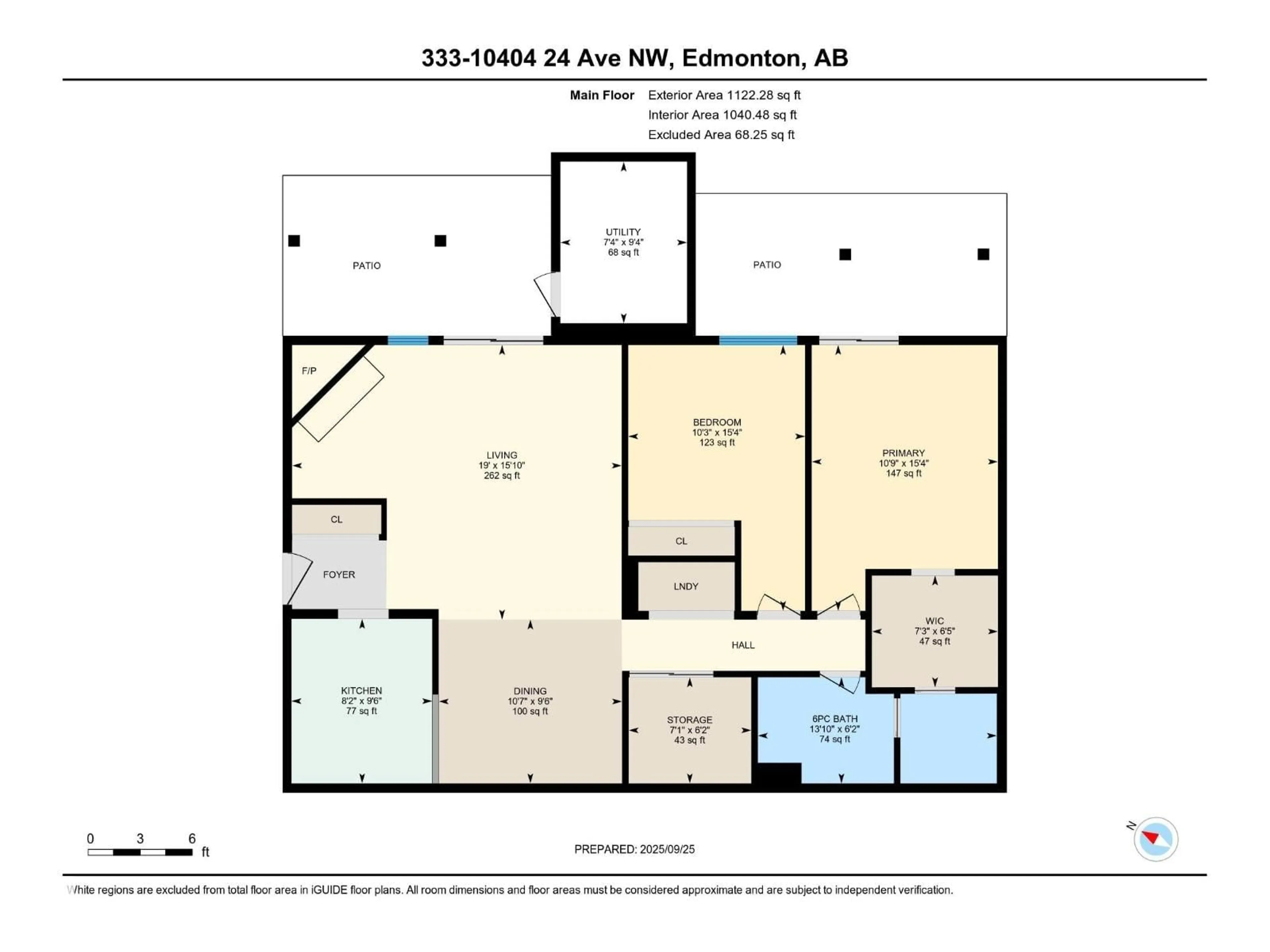 Floor plan for 333 - 10404 24 AV, Edmonton Alberta T6J4J7