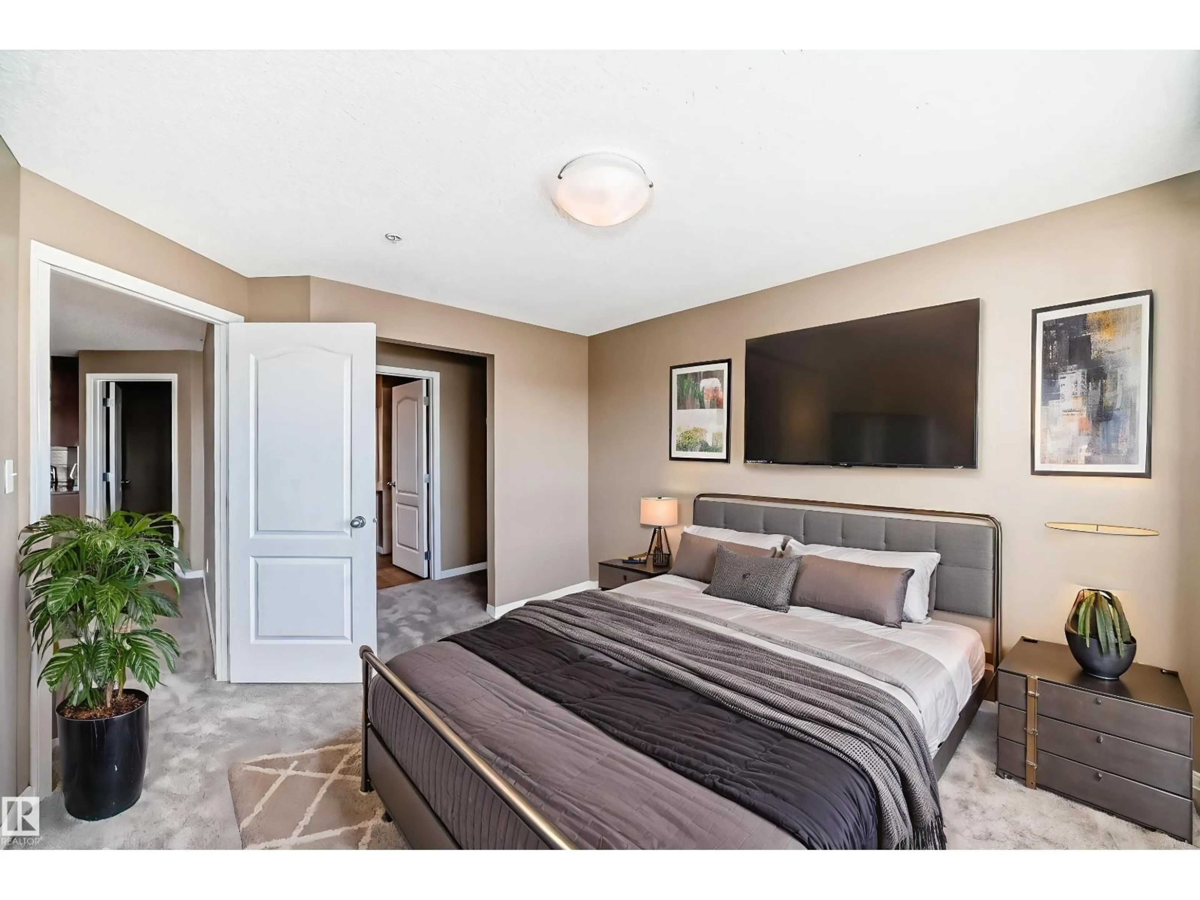 Bedroom with bed, unknown for #344 - 1520 HAMMOND GATE, Edmonton Alberta T9M0J4