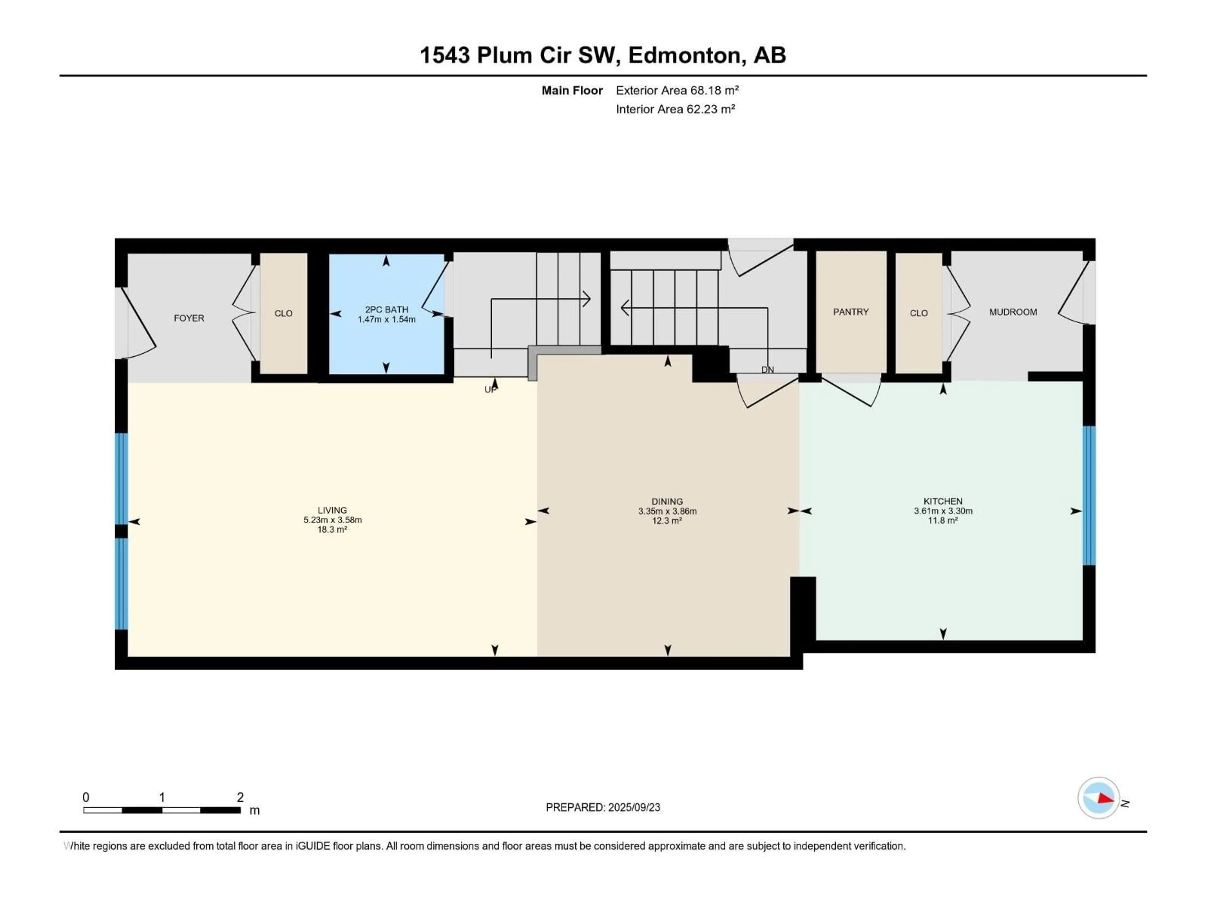 Floor plan for SW - 1543 PLUM CI, Edmonton Alberta T6X2Z7