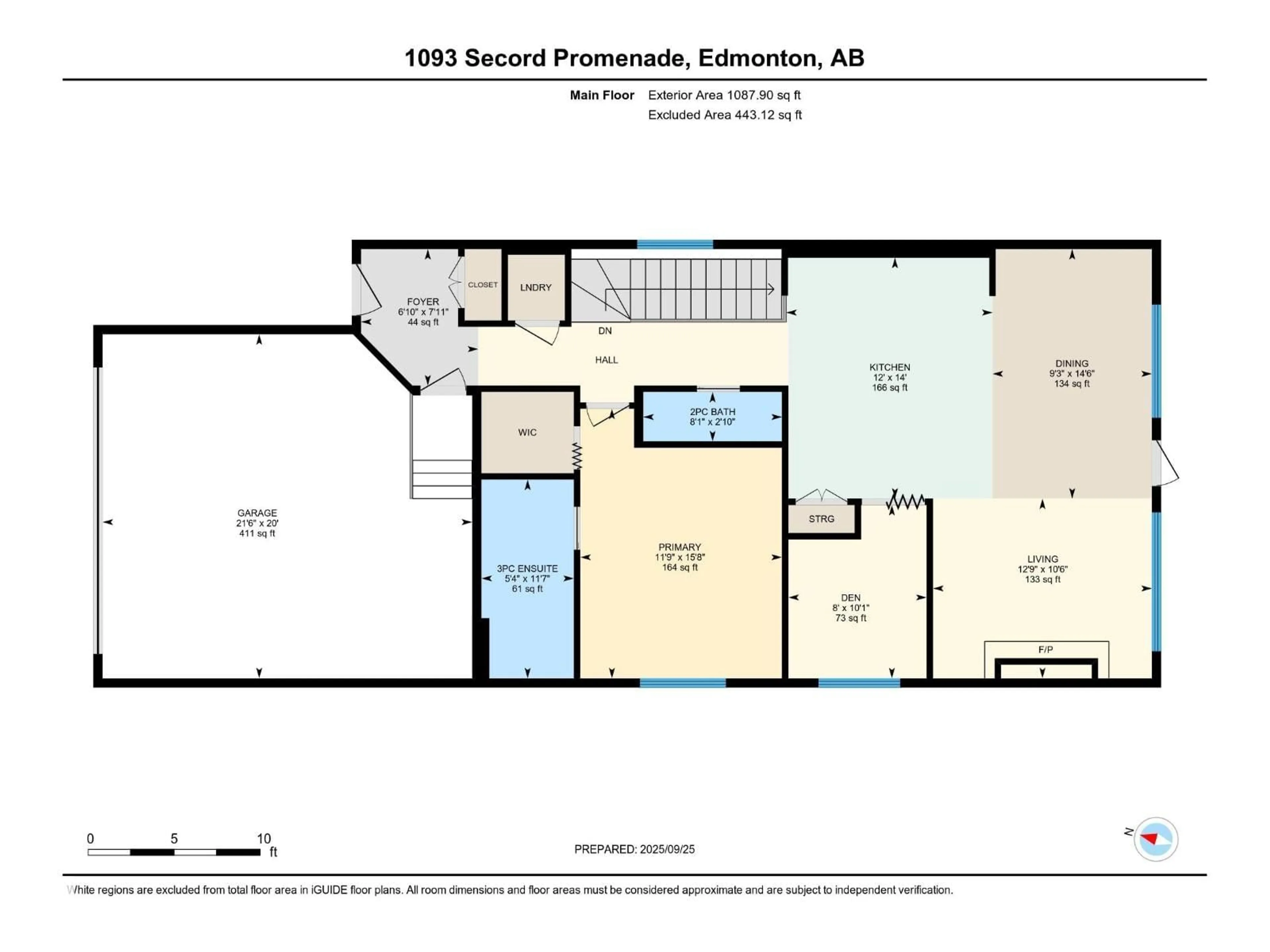 Floor plan for PM NW - 1093 SECORD PROMENADE, Edmonton Alberta T5T1N1