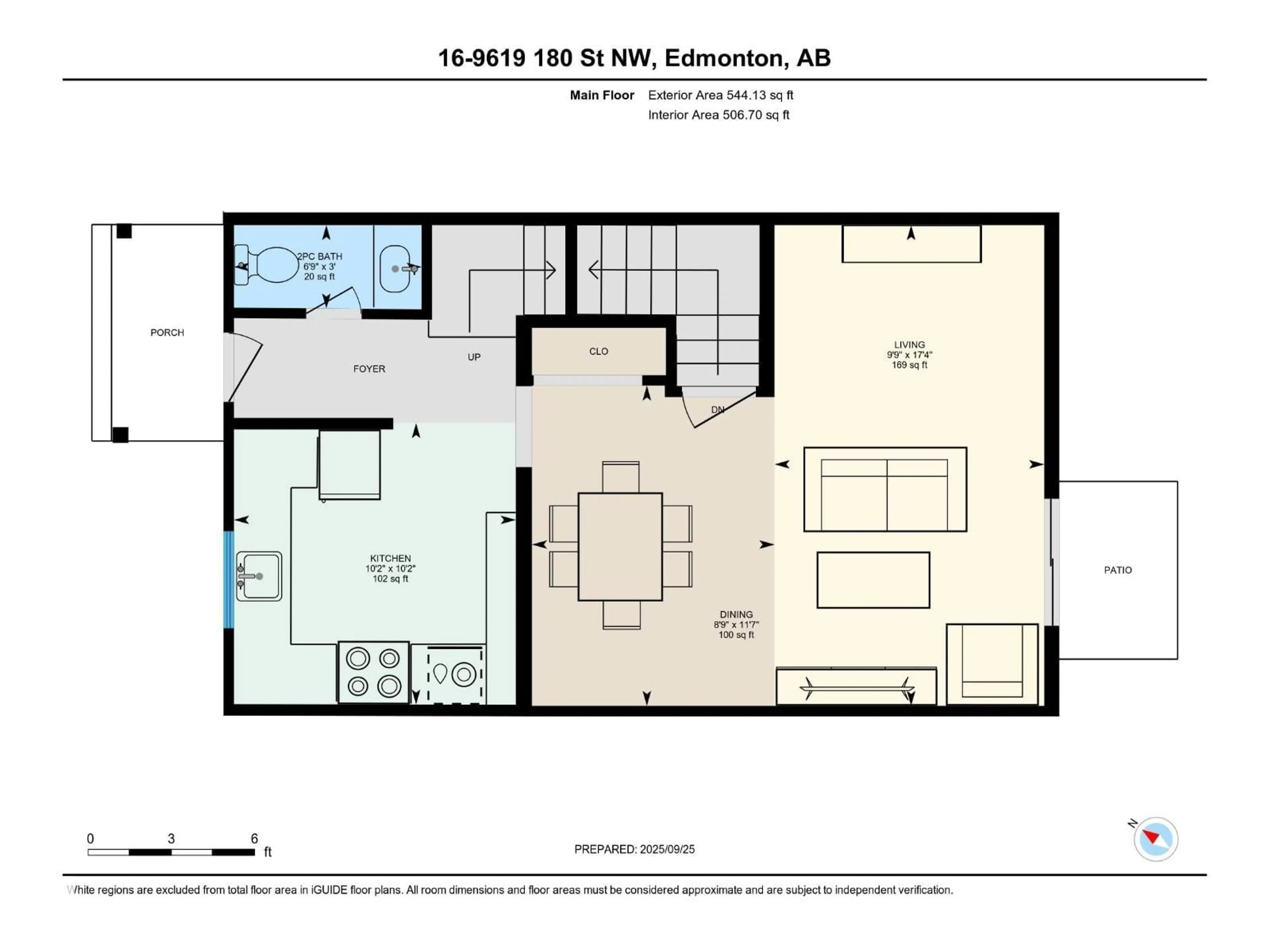 Floor plan for #16 - 9619 180 ST, Edmonton Alberta T5T4L9