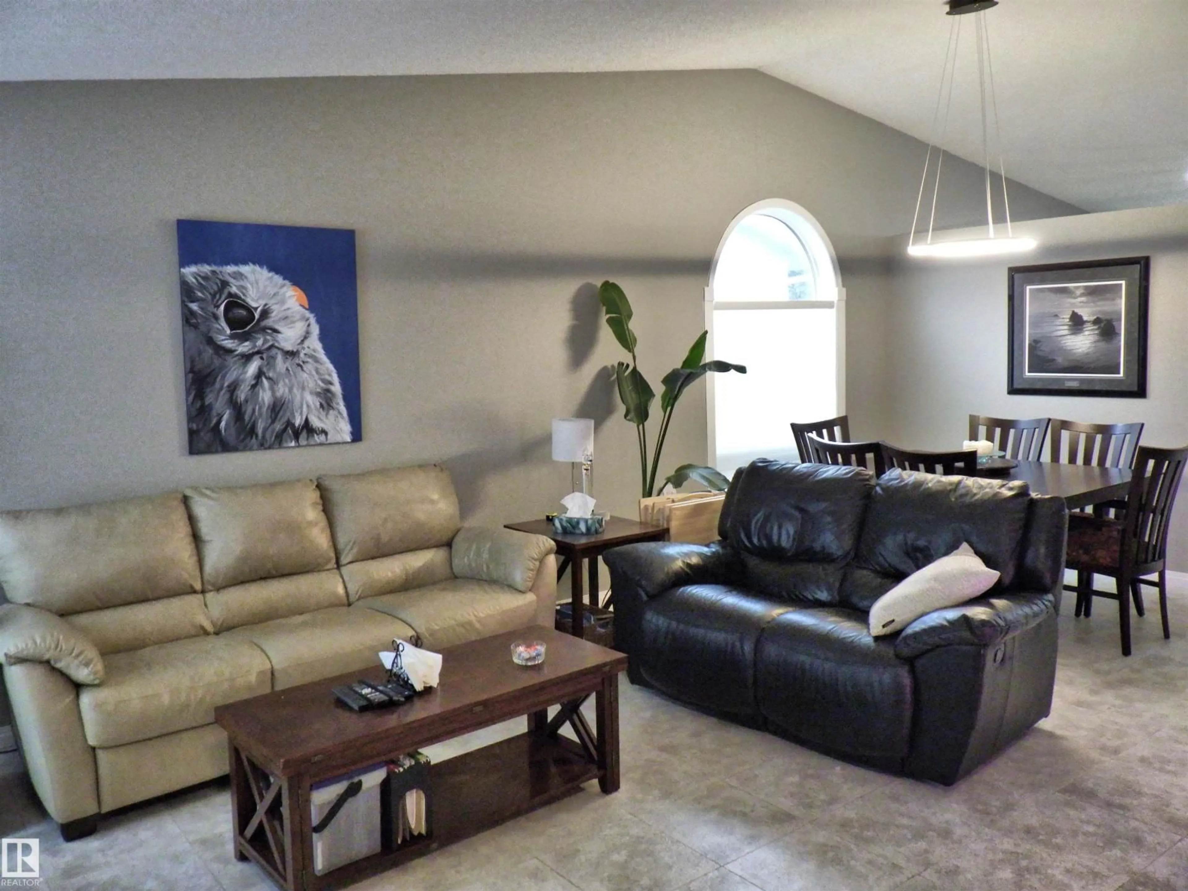 Living room with furniture, unknown for 6530 158 AV, Edmonton Alberta T5Y2S7