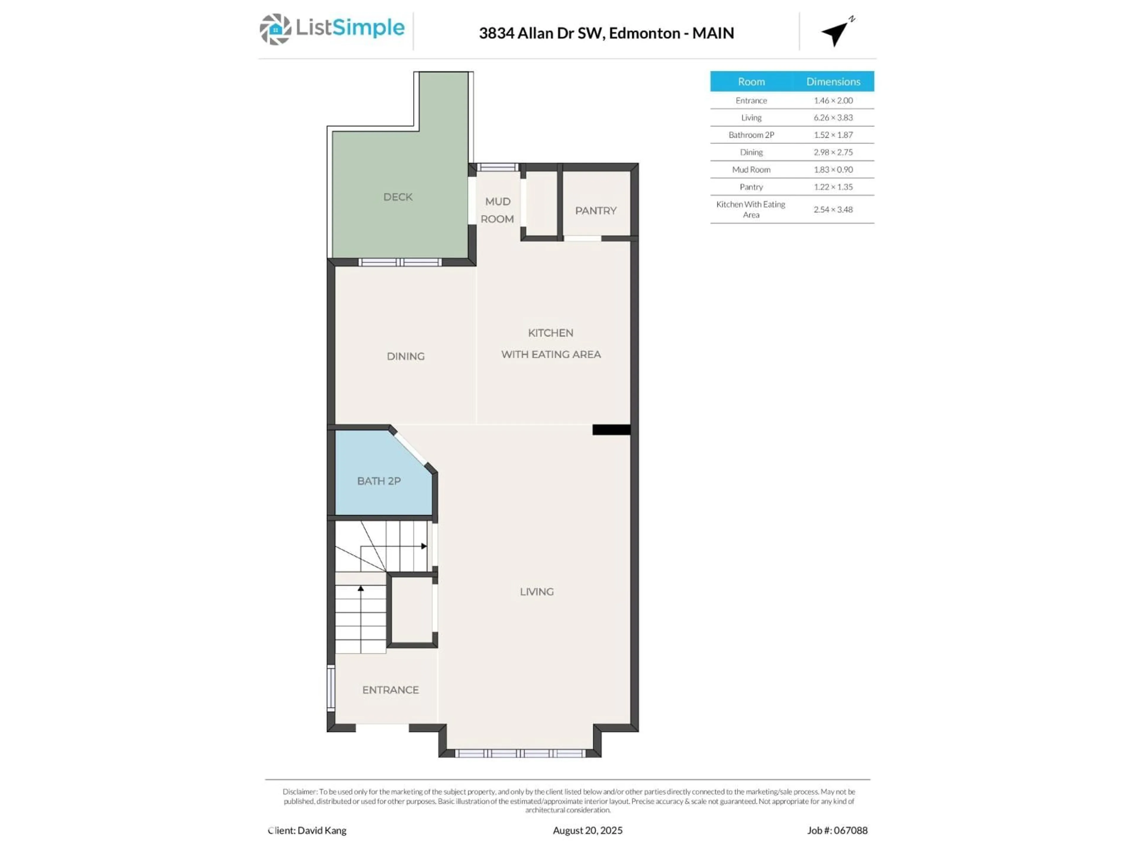 Floor plan for 3834 ALLAN DR, Edmonton Alberta T6W0S7