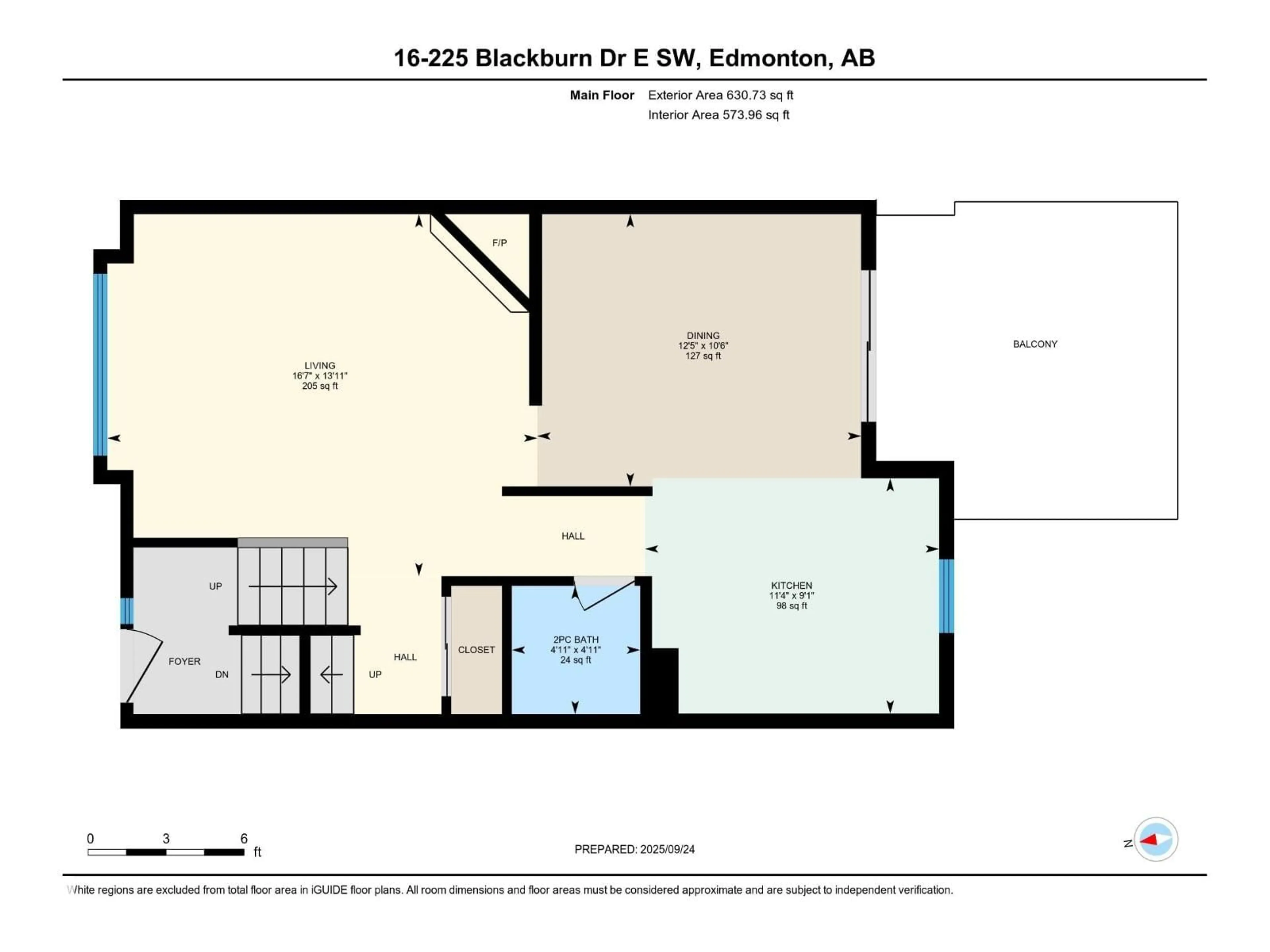 Floor plan for 16 225 BLACKBURN DR E SW, Edmonton Alberta T6W1H1