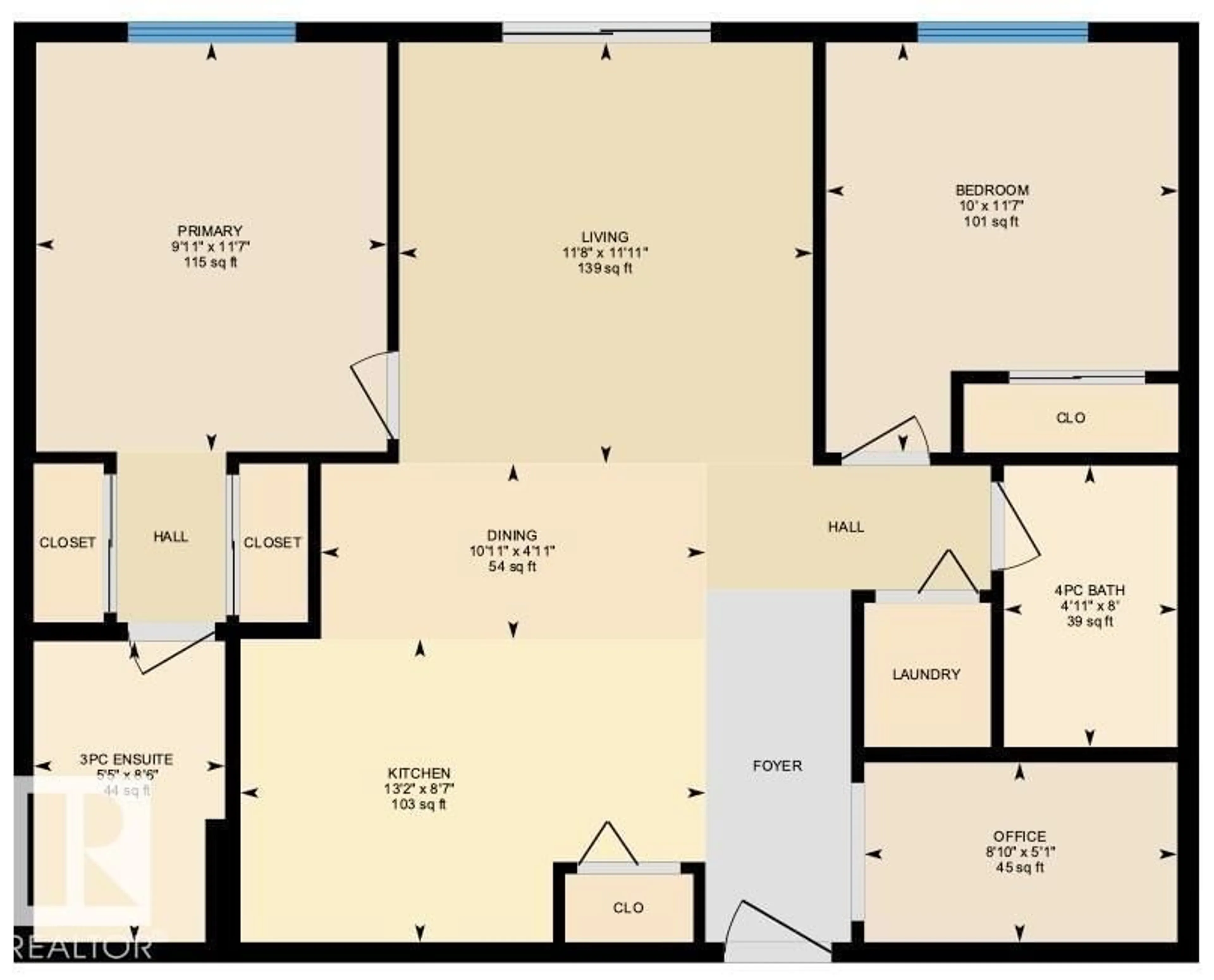 Floor plan for 431 7825 71 ST NW, Edmonton Alberta T6B3R9