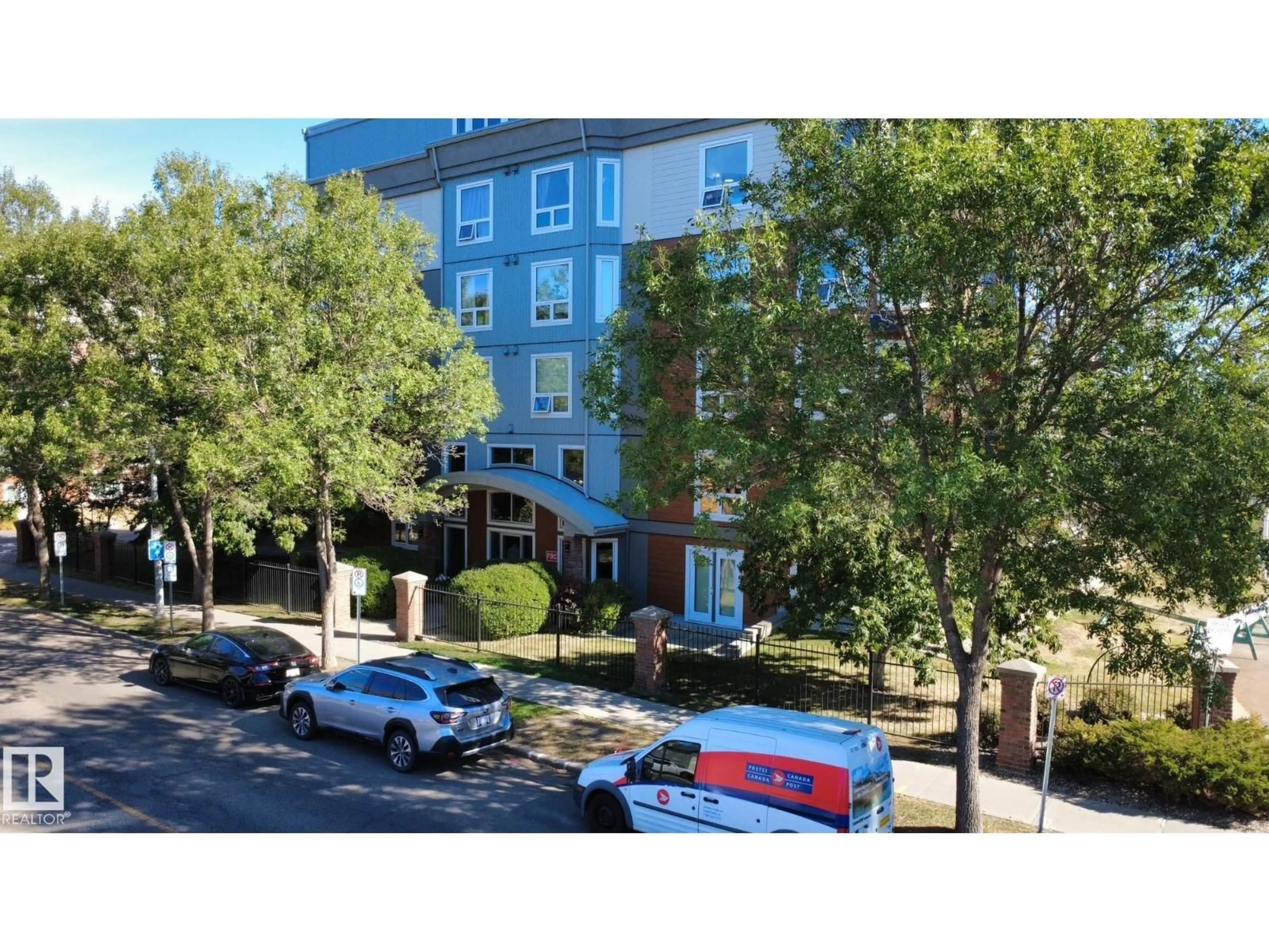 A pic from outside/outdoor area/front of a property/back of a property/a pic from drone, unknown for #508 - 7839 96 ST, Edmonton Alberta T6C4R4