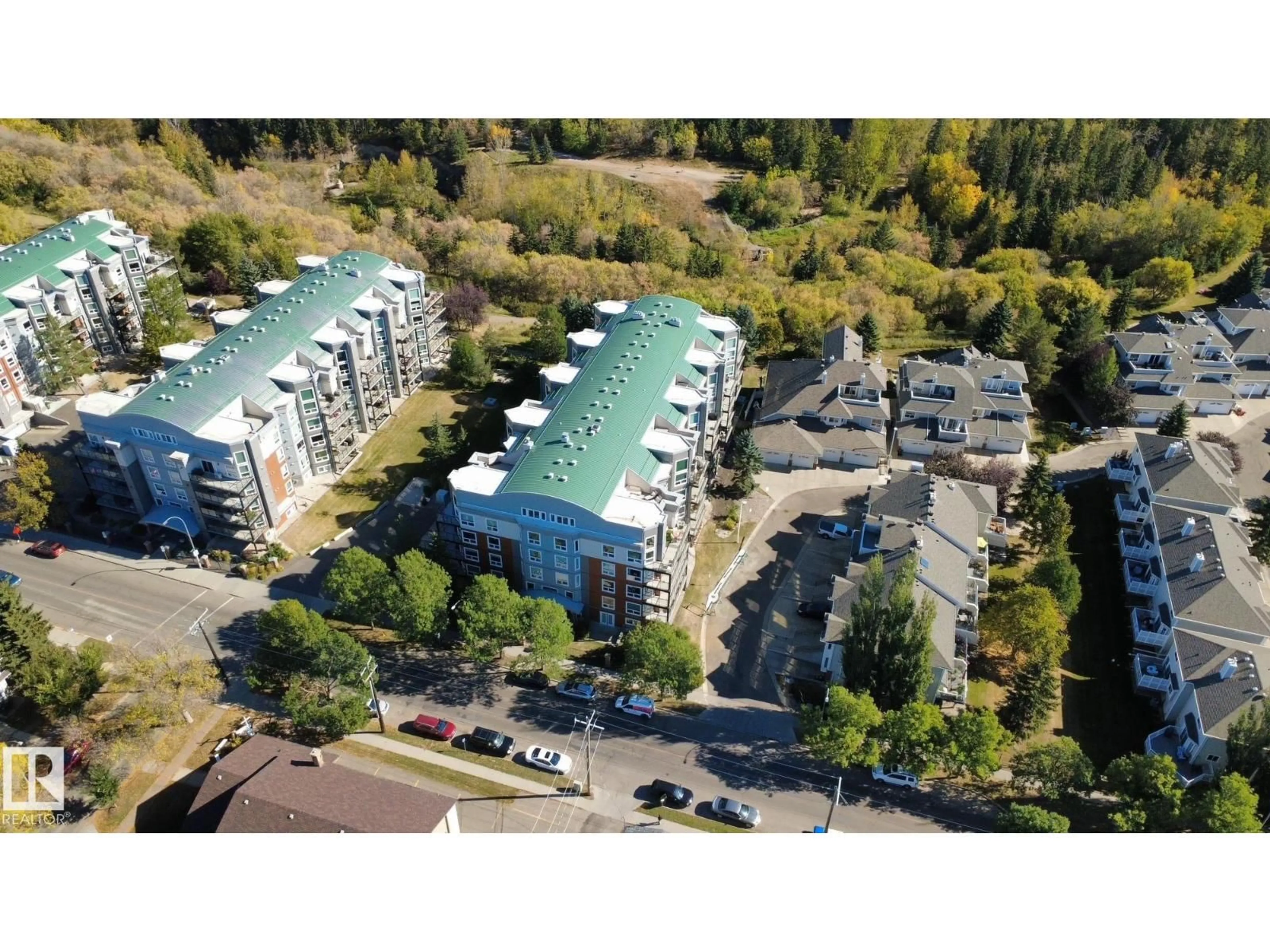 A pic from outside/outdoor area/front of a property/back of a property/a pic from drone, unknown for #508 - 7839 96 ST, Edmonton Alberta T6C4R4