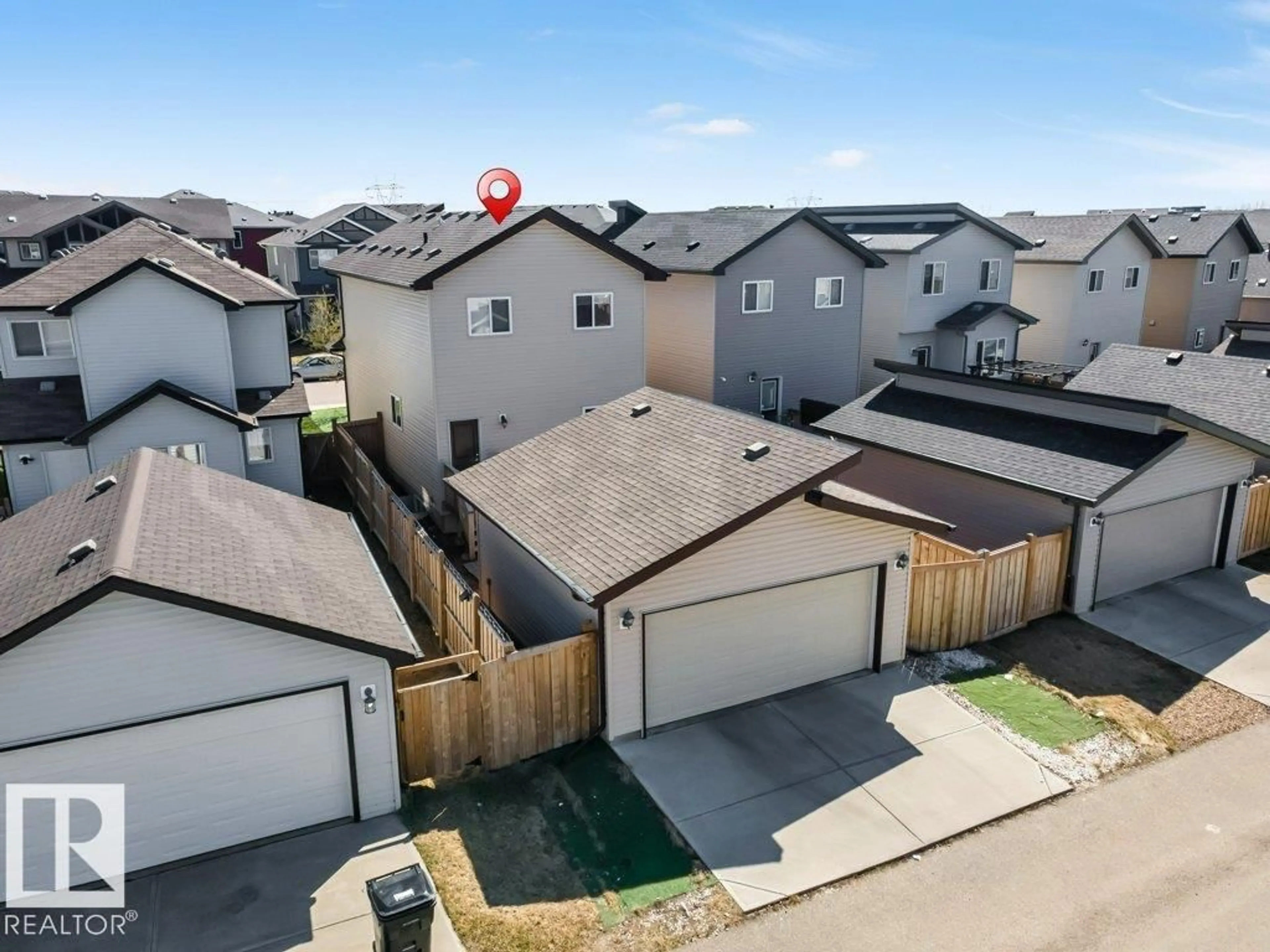 A pic from outside/outdoor area/front of a property/back of a property/a pic from drone, street for 9201 COOPER CR, Edmonton Alberta T6W3L1