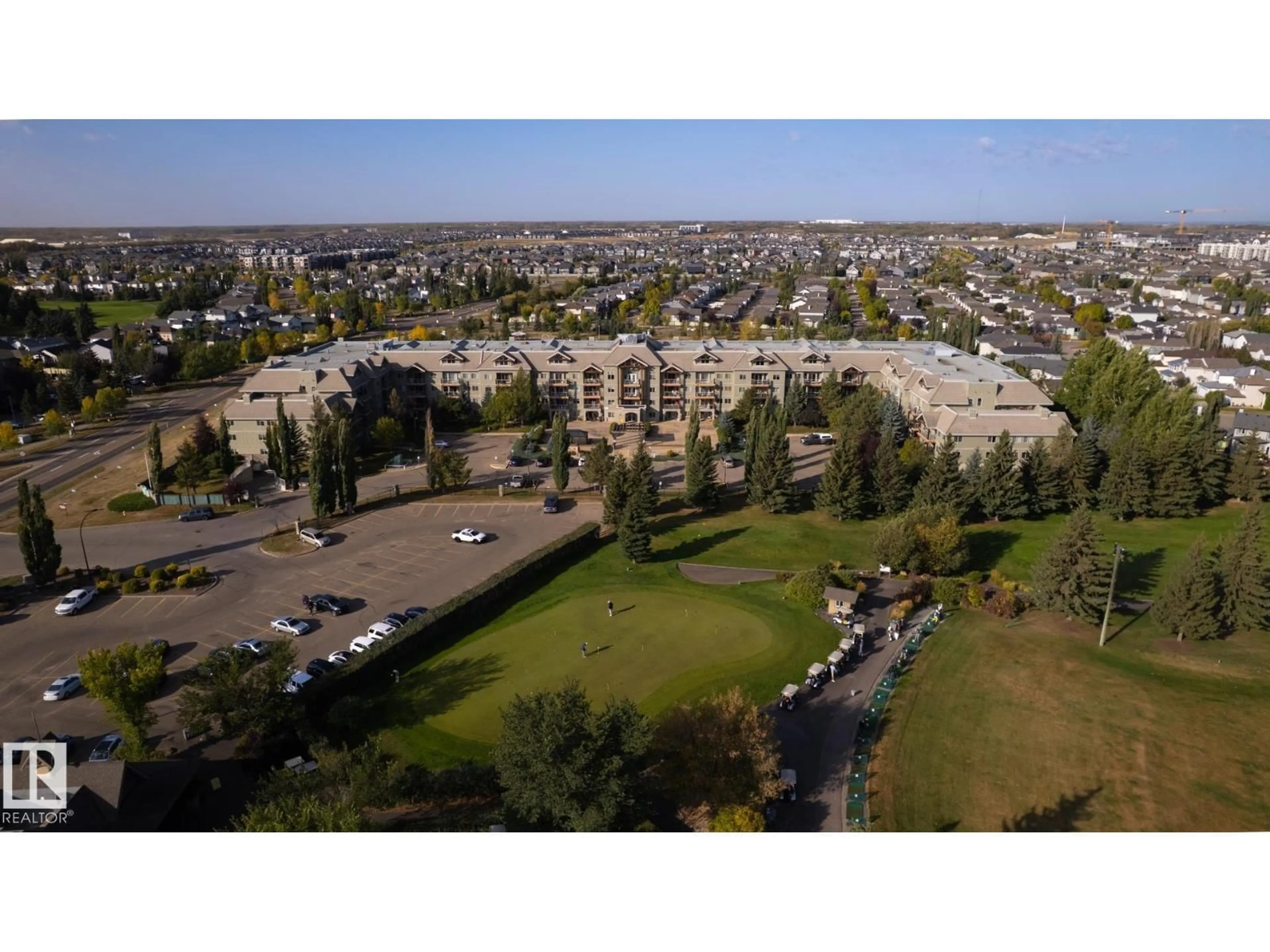 A pic from outside/outdoor area/front of a property/back of a property/a pic from drone, mountain view for 136 278 SUDER GREENS DR, Edmonton Alberta T5T6V6