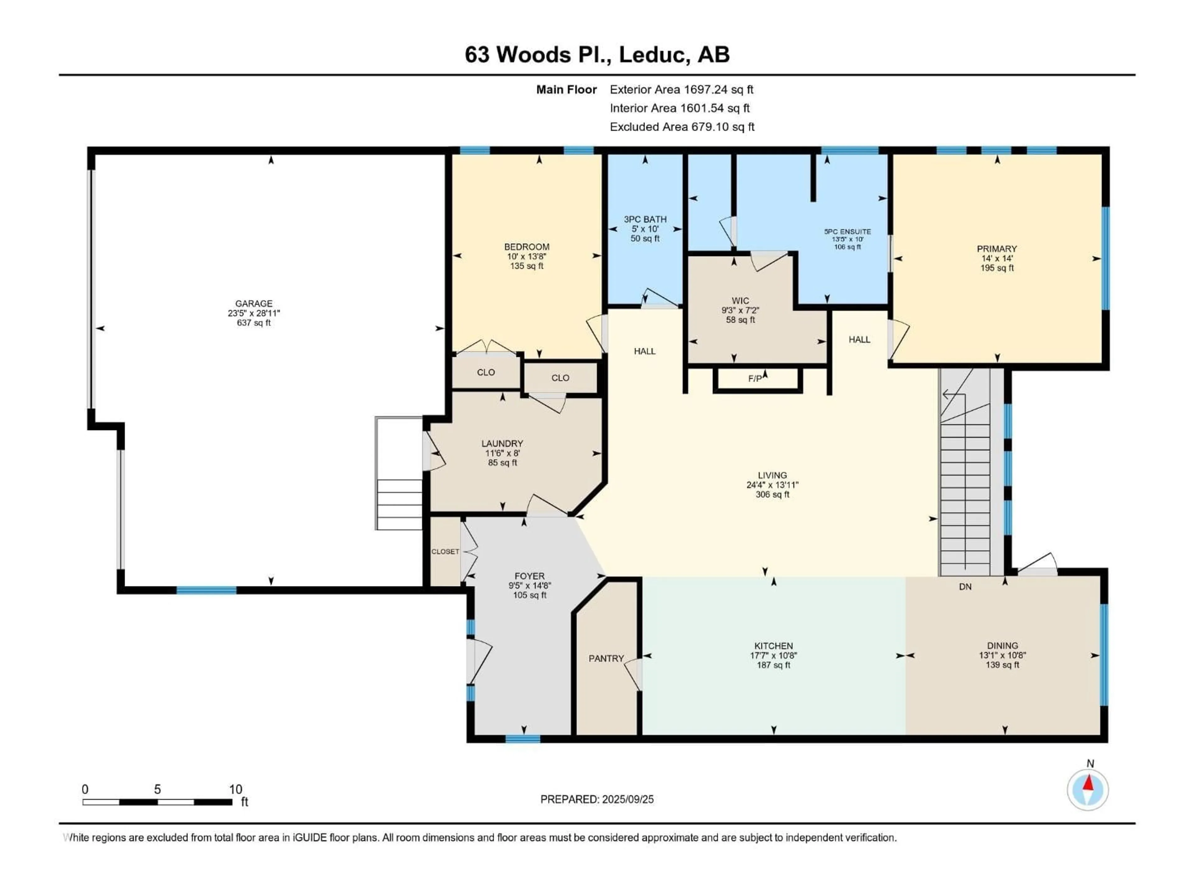 Floor plan for 63 WOODS PL, Leduc Alberta T9E0N7