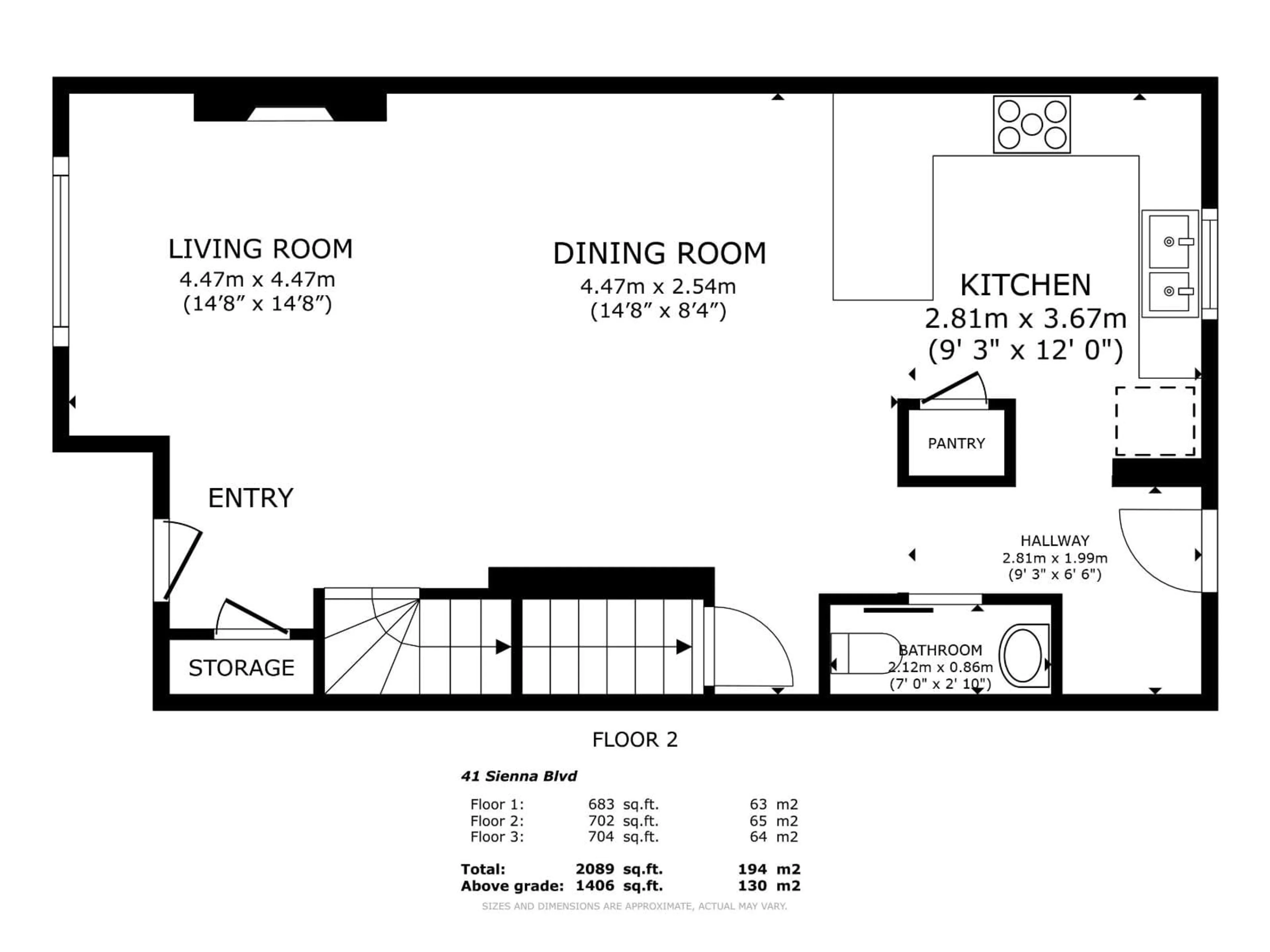 Floor plan for 41 SIENNA BV, Fort Saskatchewan Alberta T8L0W3