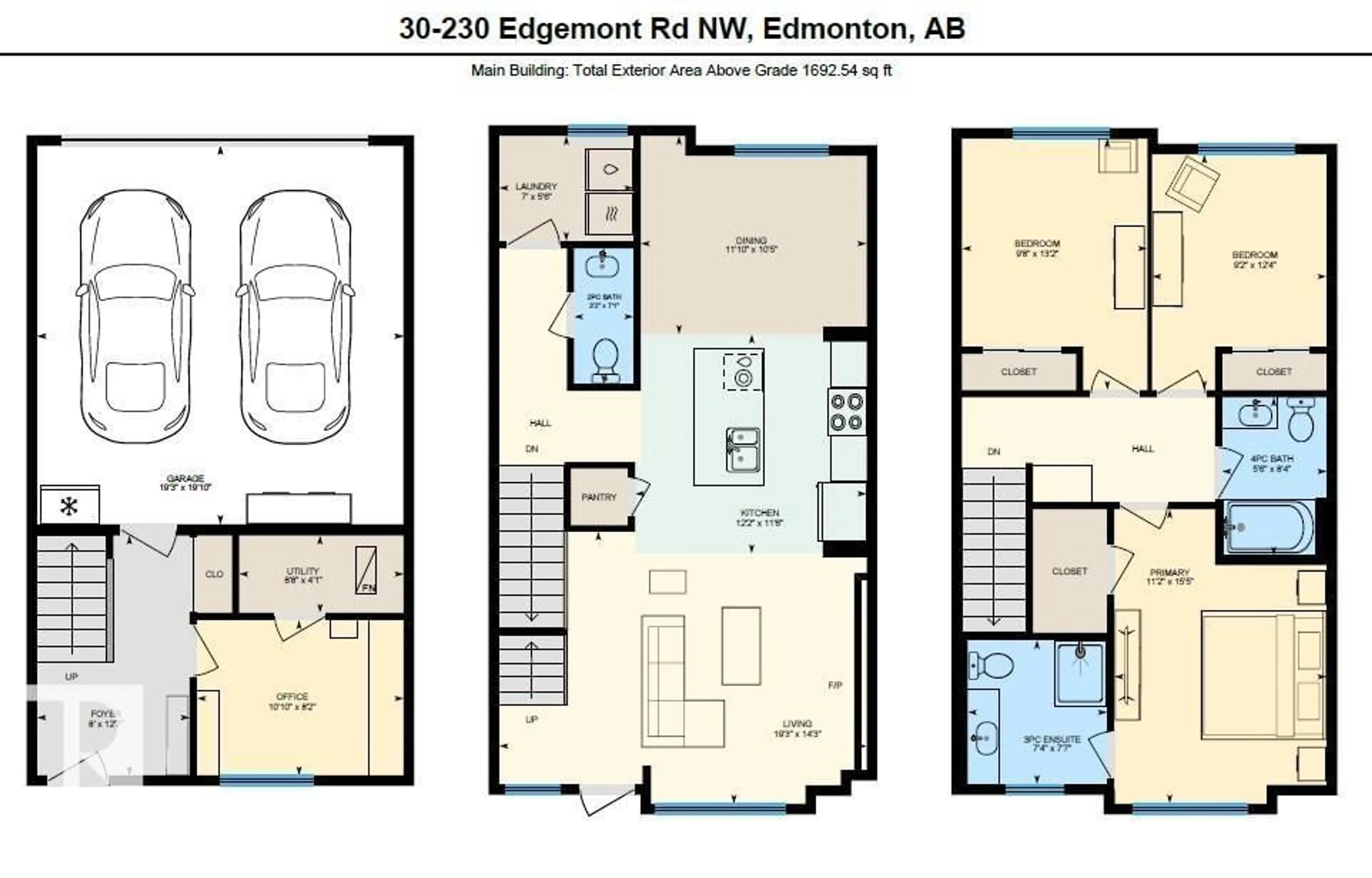Floor plan for #30 - 230 EDGEMONT RD, Edmonton Alberta T6M0Y8