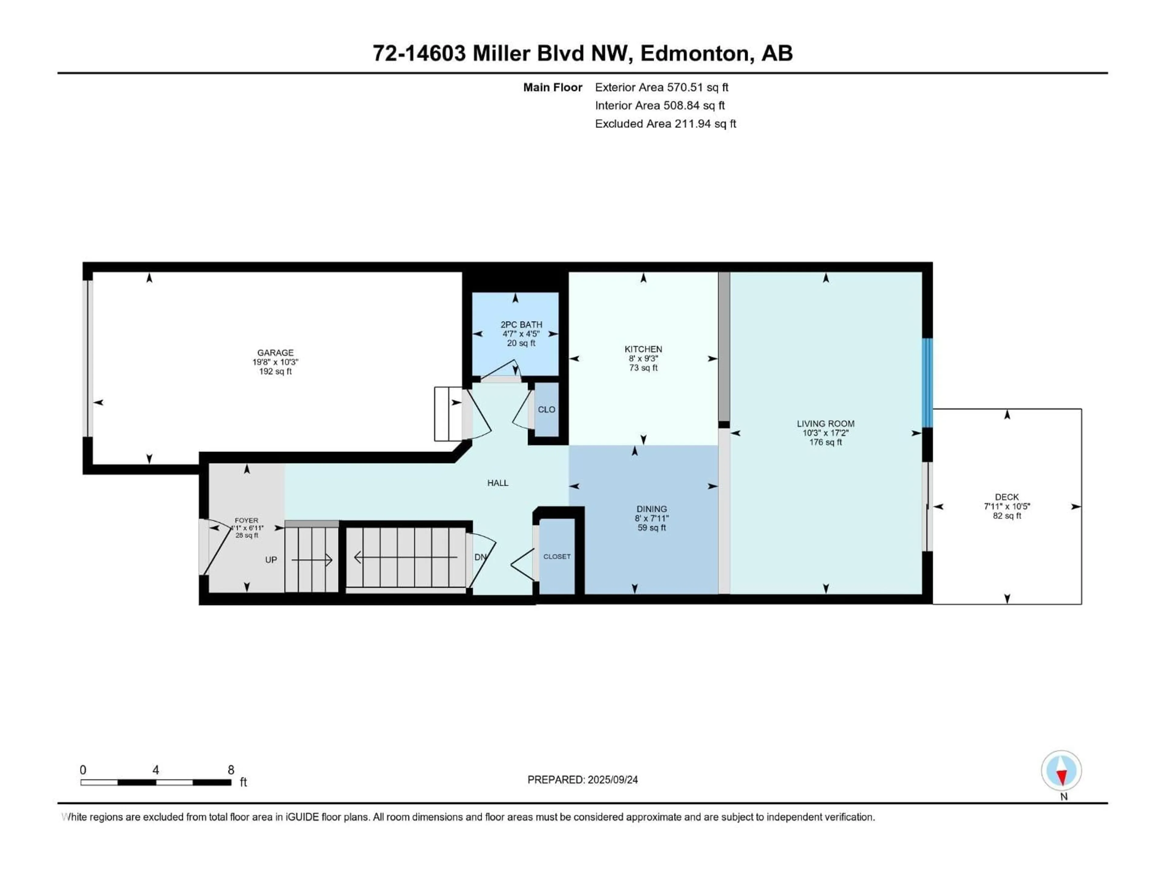 Floor plan for 14603 - 72 MILLER BV, Edmonton Alberta T5Y3B6