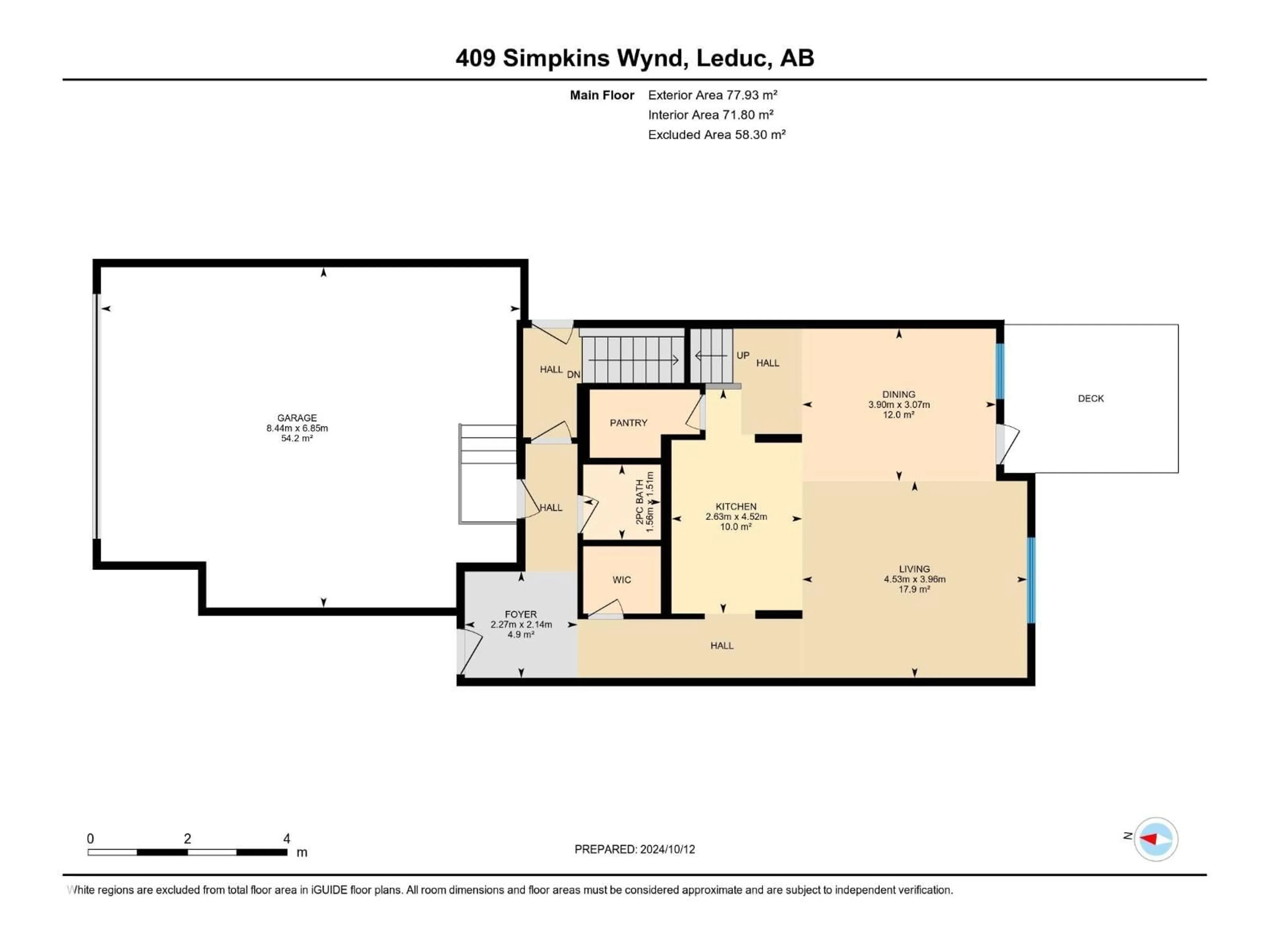 Floor plan for 409 SIMPKINS WD, Leduc Alberta T9E0Y3