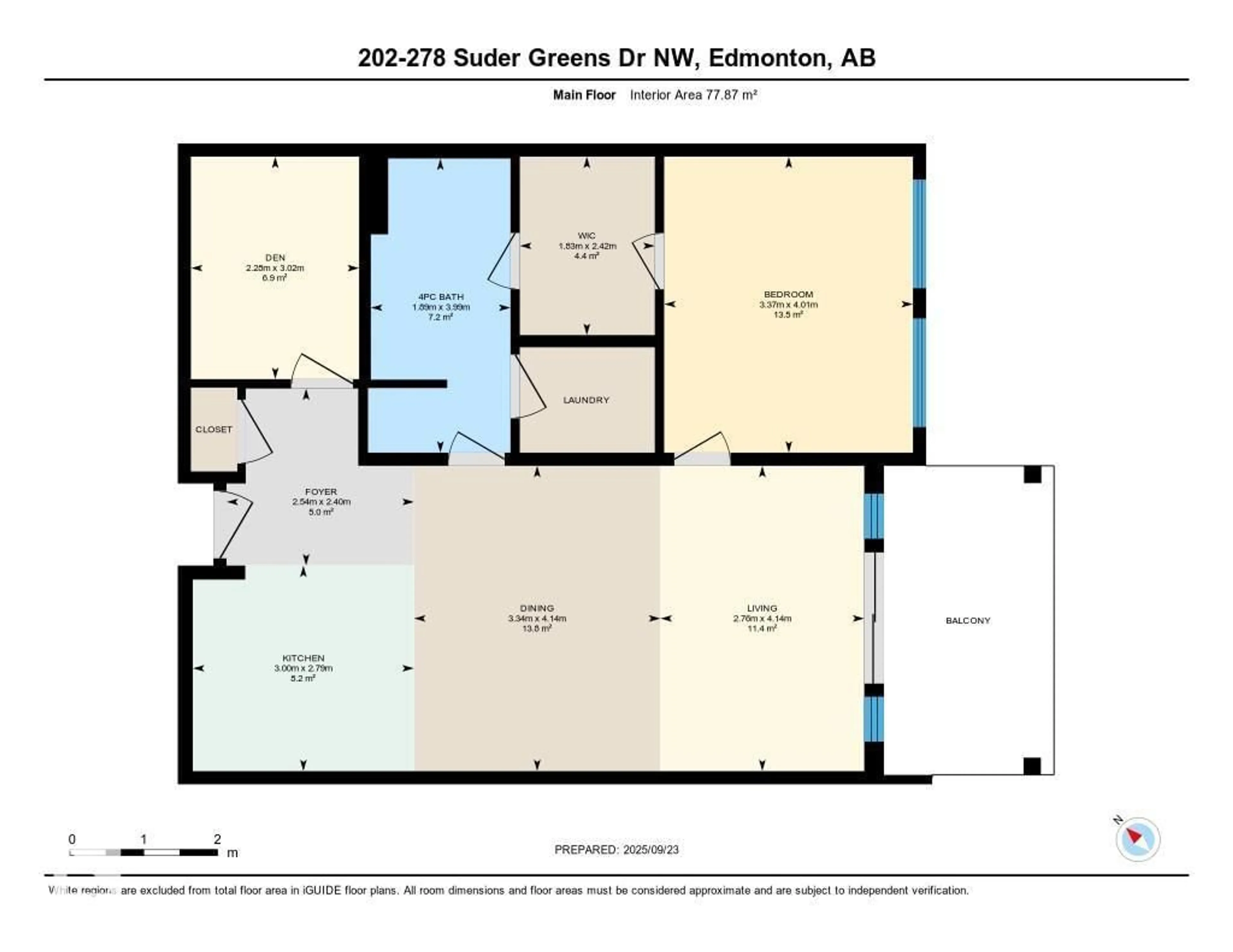 Floor plan for #202 - 278 SUDER GREENS DR, Edmonton Alberta T5T6V6