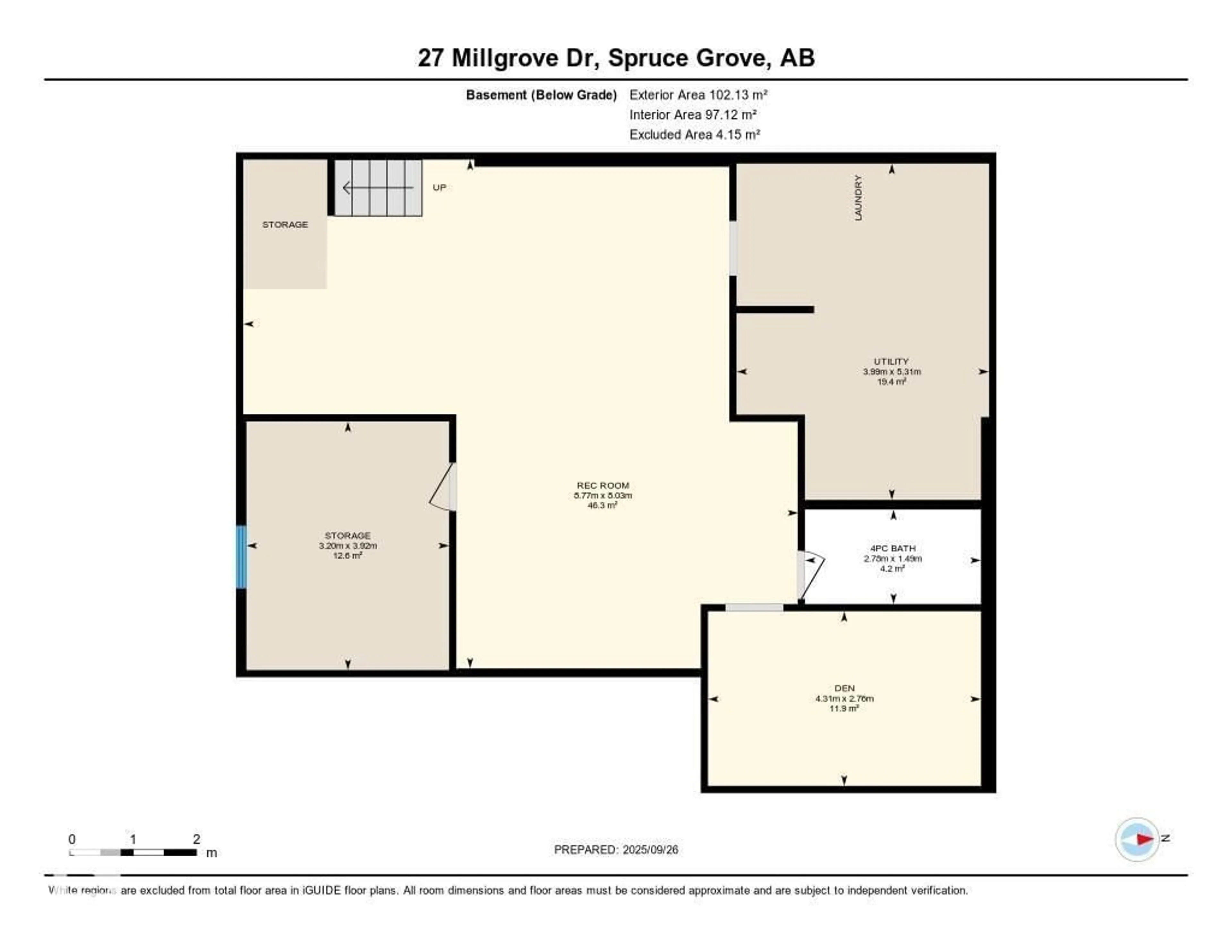 Floor plan for 27 MILLGROVE DR, Spruce Grove Alberta T7X2M7